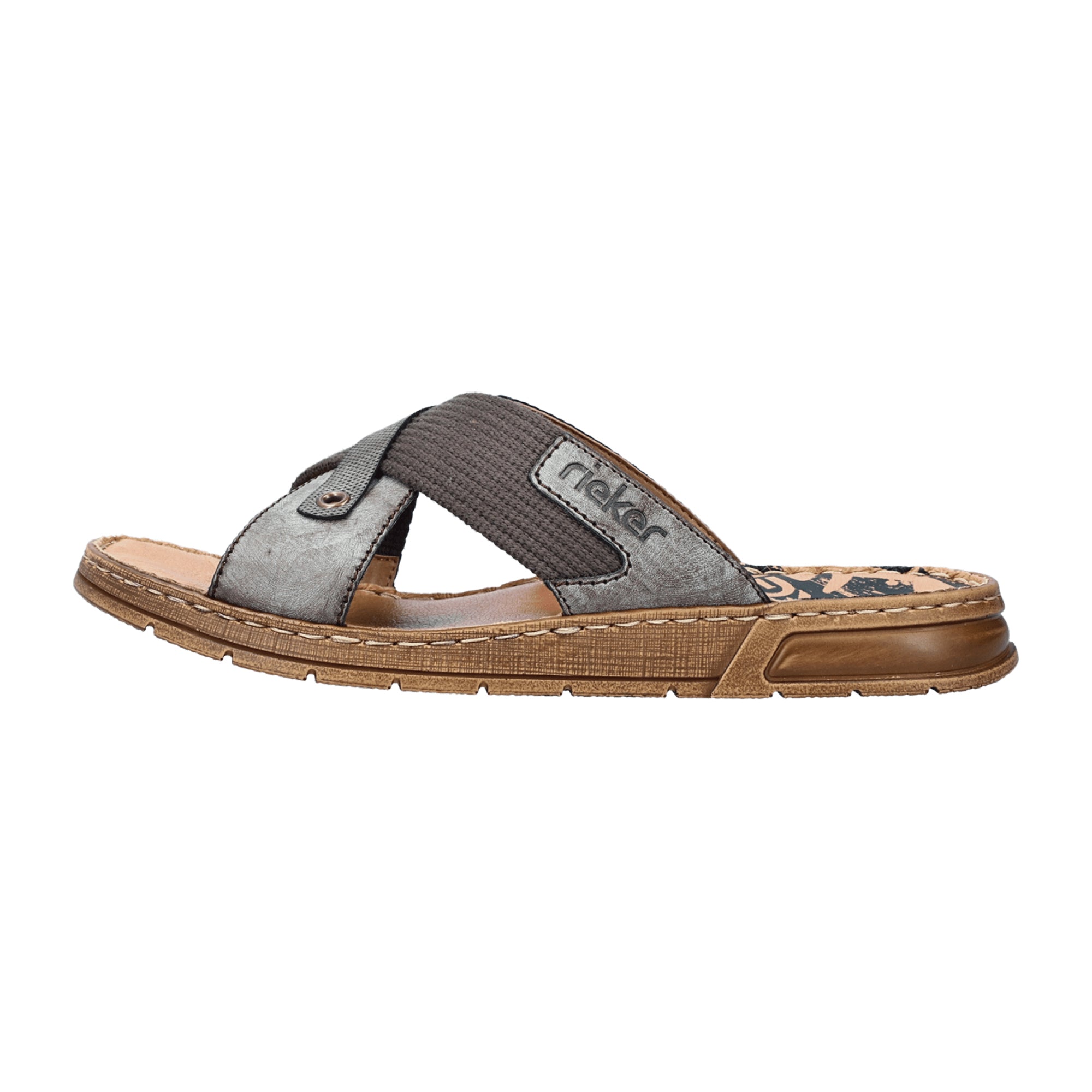 Rieker FSK Men's Brown Sandals Slip-On Comfort Shock Absorb Lightweight Sole