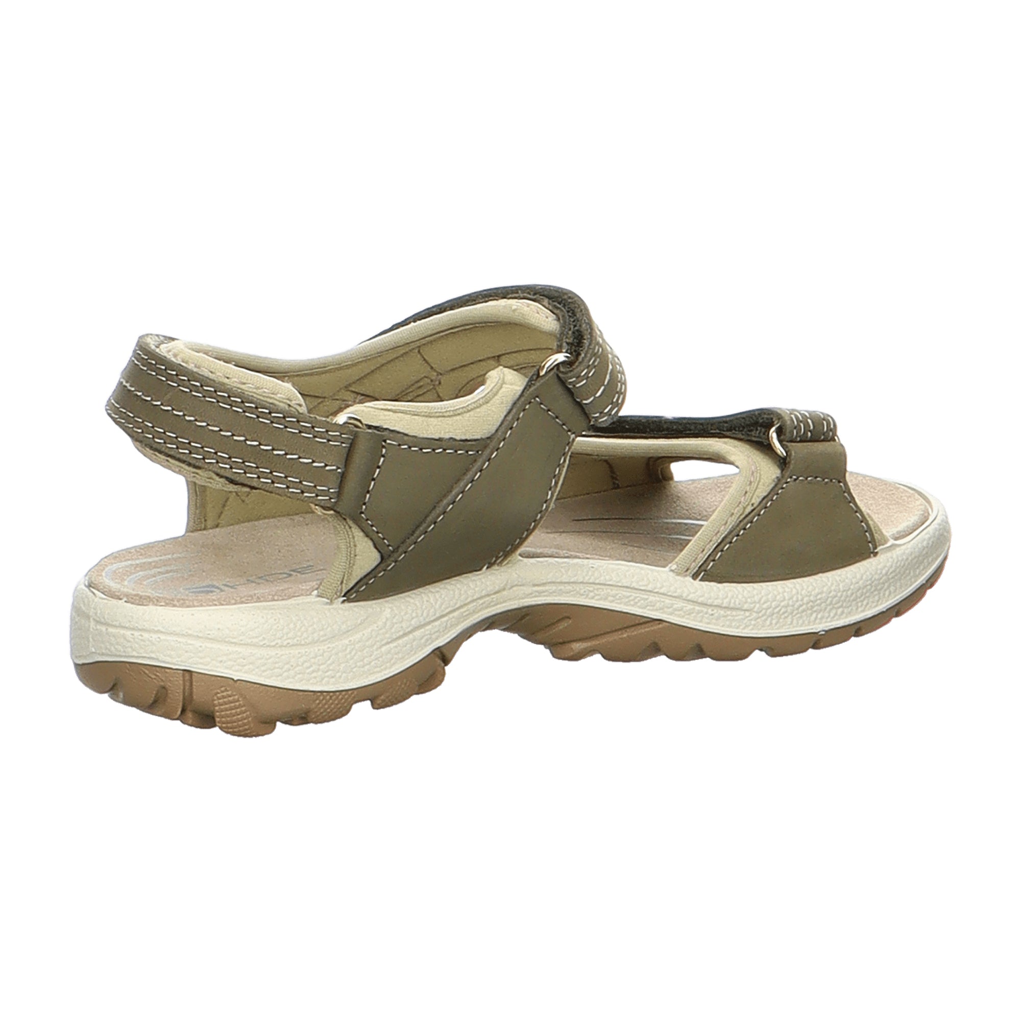 Rohde Comfortable Green Sandals for Women with Velcro Closure and Wedge Heel