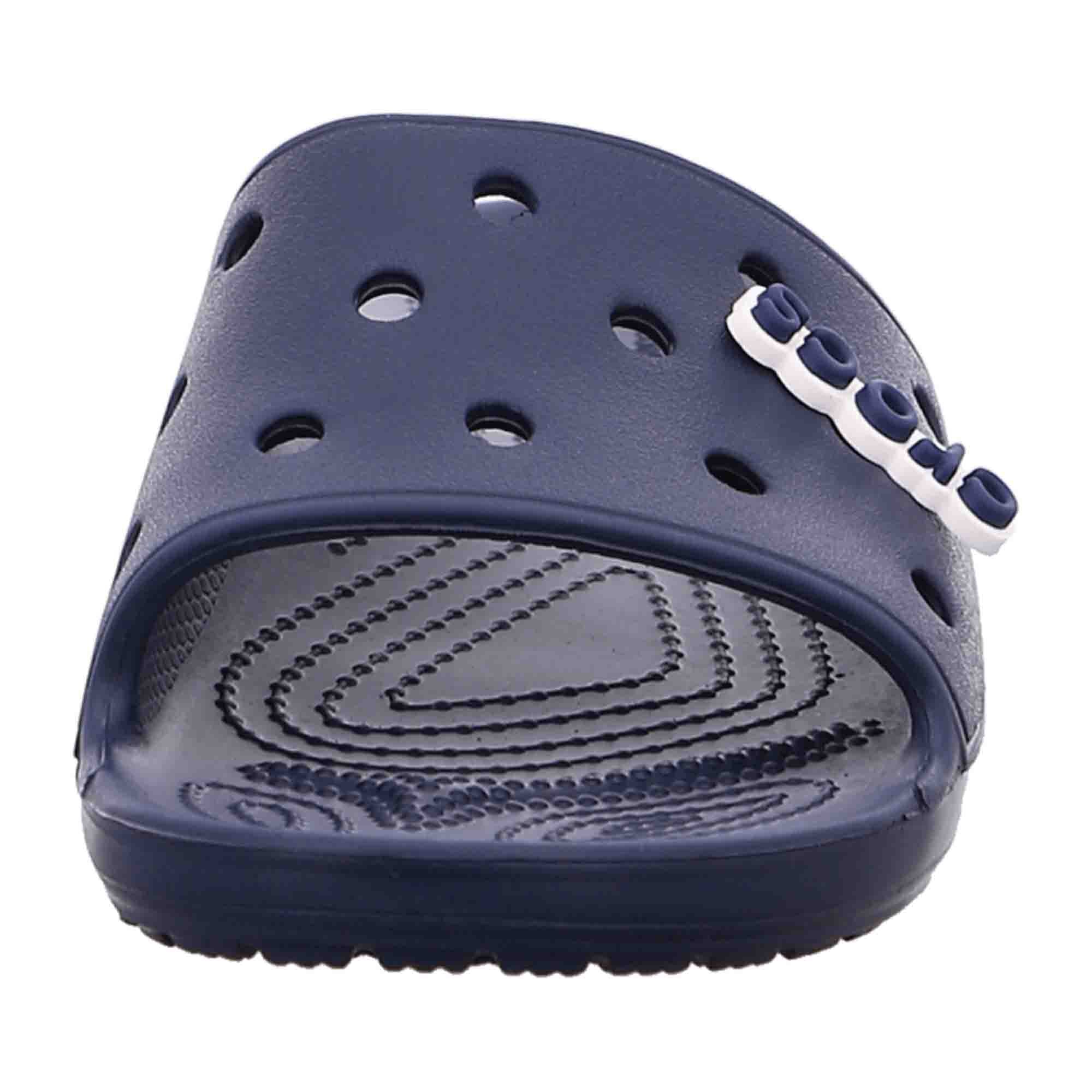 Crocs Men's Slide Sandals in Blue - Comfortable & Stylish Beach Footwear