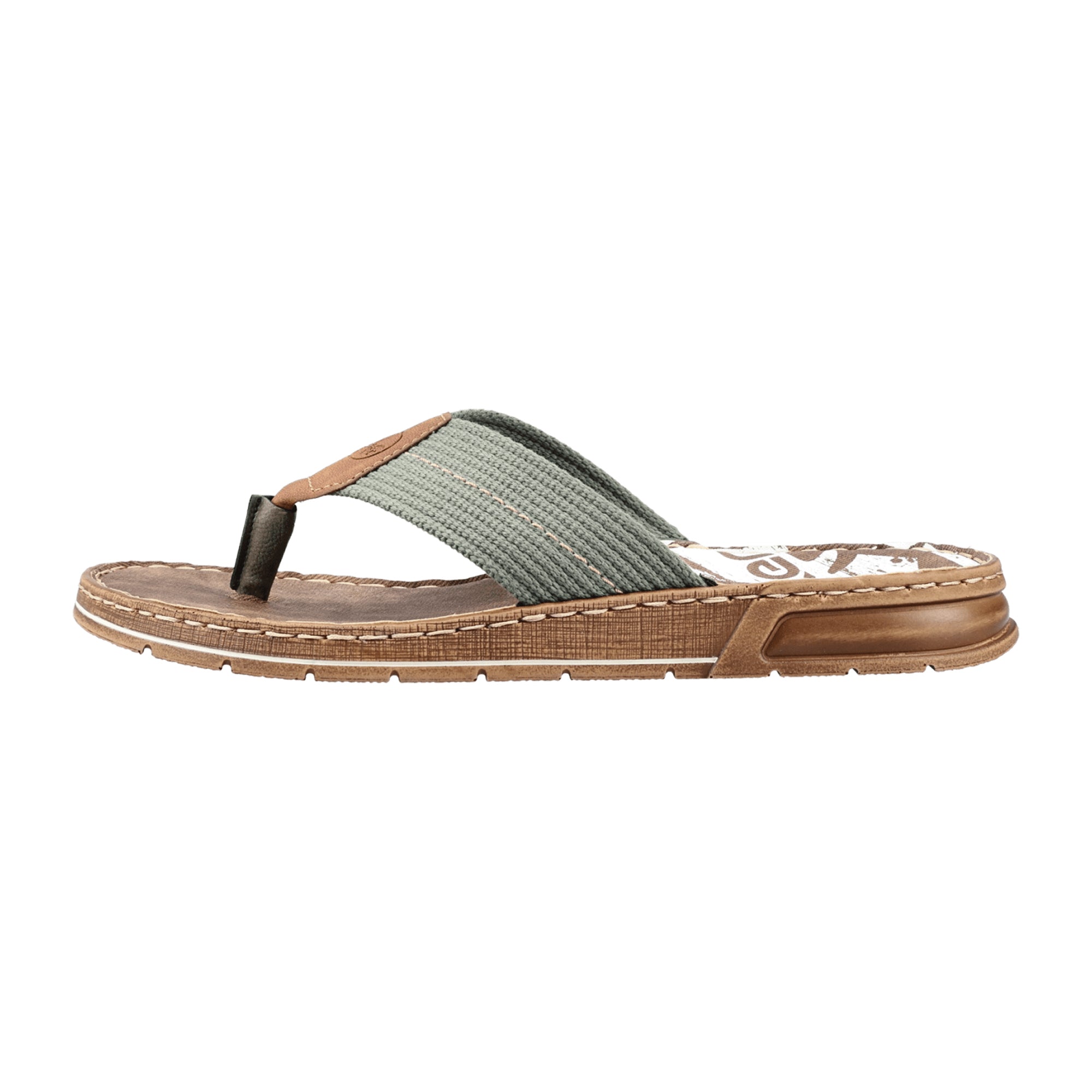 Rieker 21280 Green Slip-On Sandals Comfortable Shock-Absorbing Sole Casual Wear