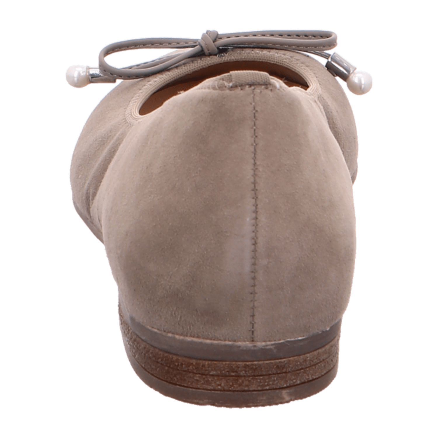 ARA SARDINIA Women's Suede Ballet Flats in Beige with Round Toe and Leather Lining