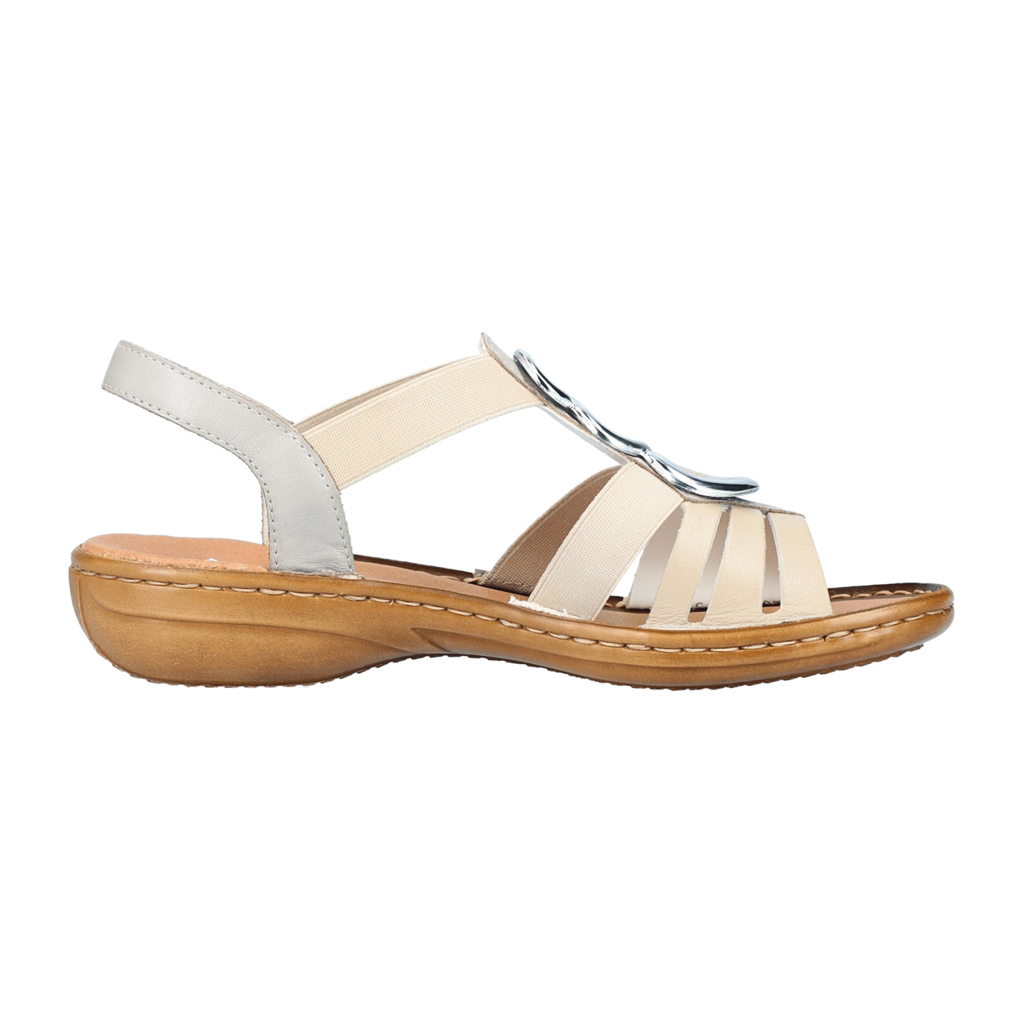 Rieker Comfortable Beige Sandals for Women Stylish and Versatile Footwear