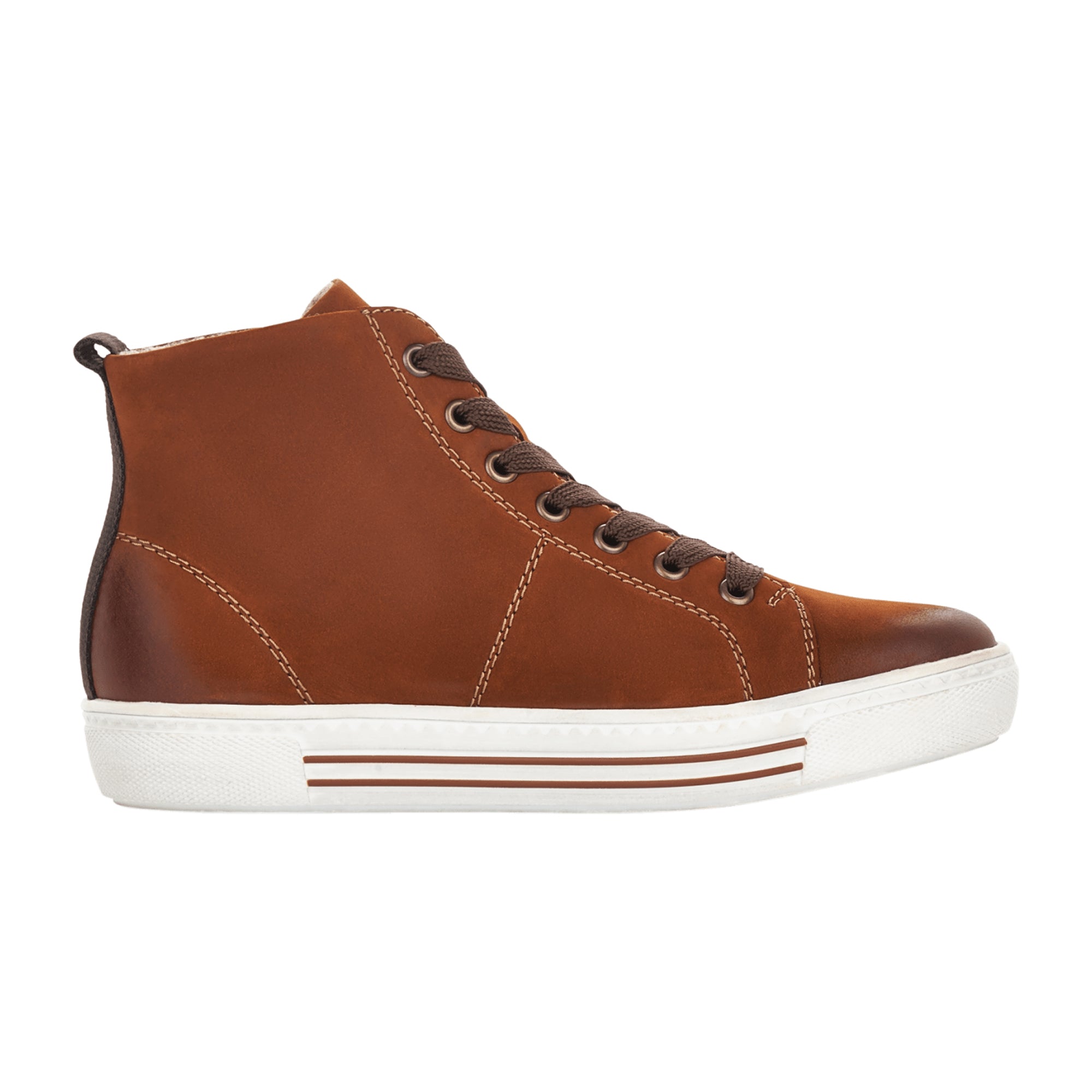 Remonte D0972-22 Brown Leather Women's Shoes with Removable Insole