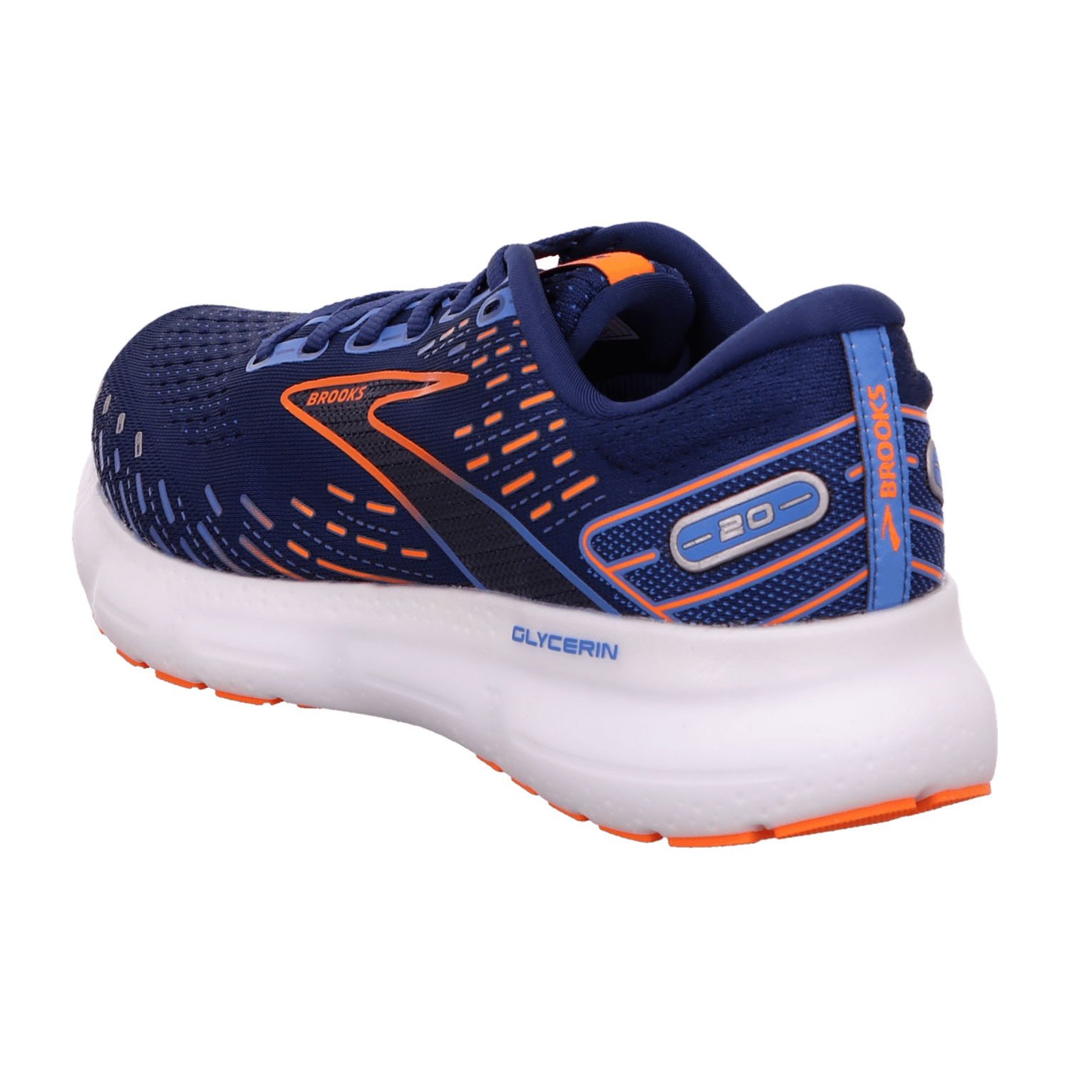 Brooks Glycerin 20 Men's Running Shoes Lace-Up Blue Depths/Palace Blue