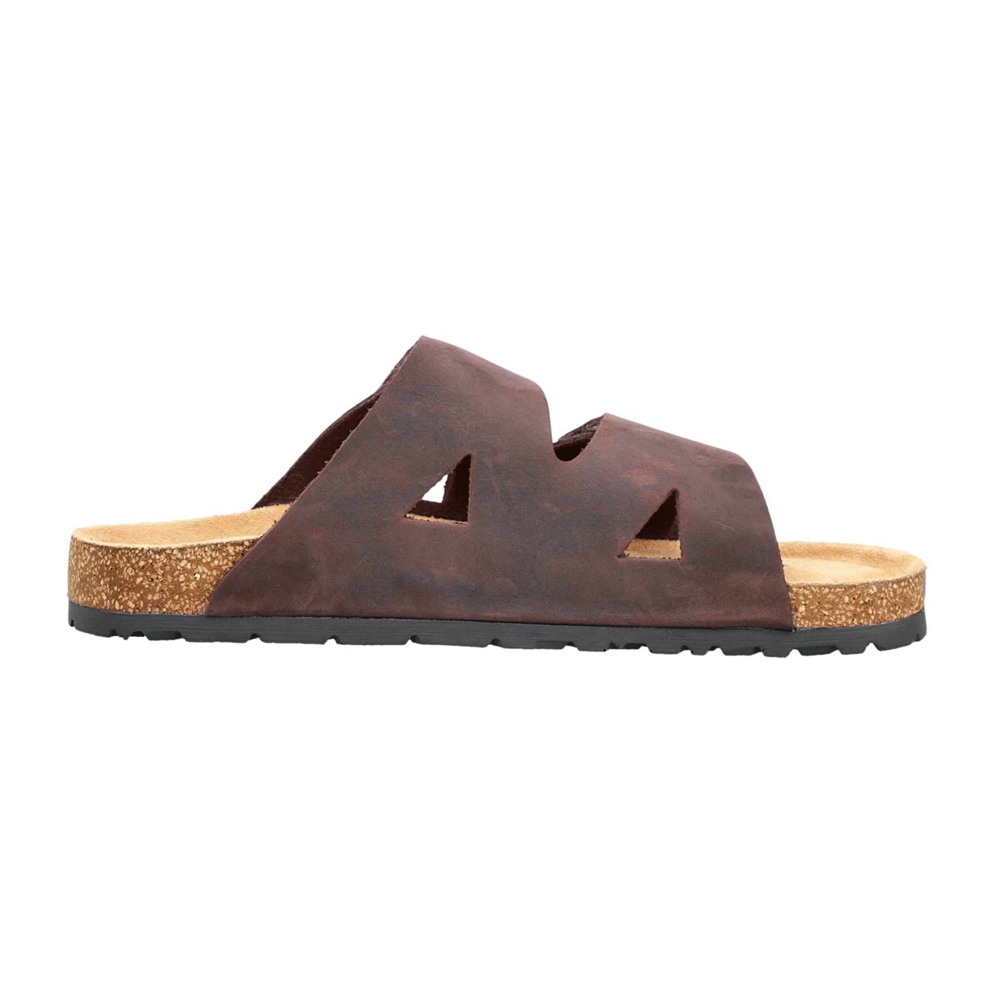 Rieker 22150 Brown Slip-On Sandals Synthetic Upper Textile Lining Spring Summer