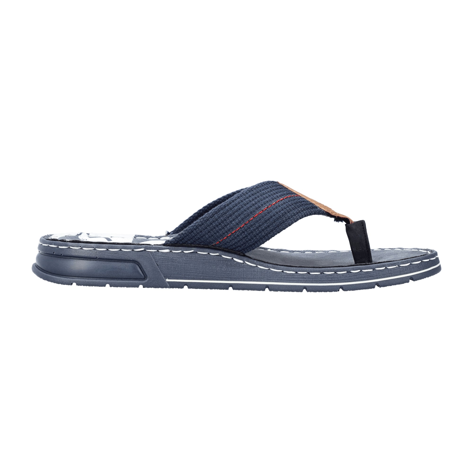 Rieker Men's Blue Slip-On Sandals Comfortable Shock-Absorbing Sole Casual Wear
