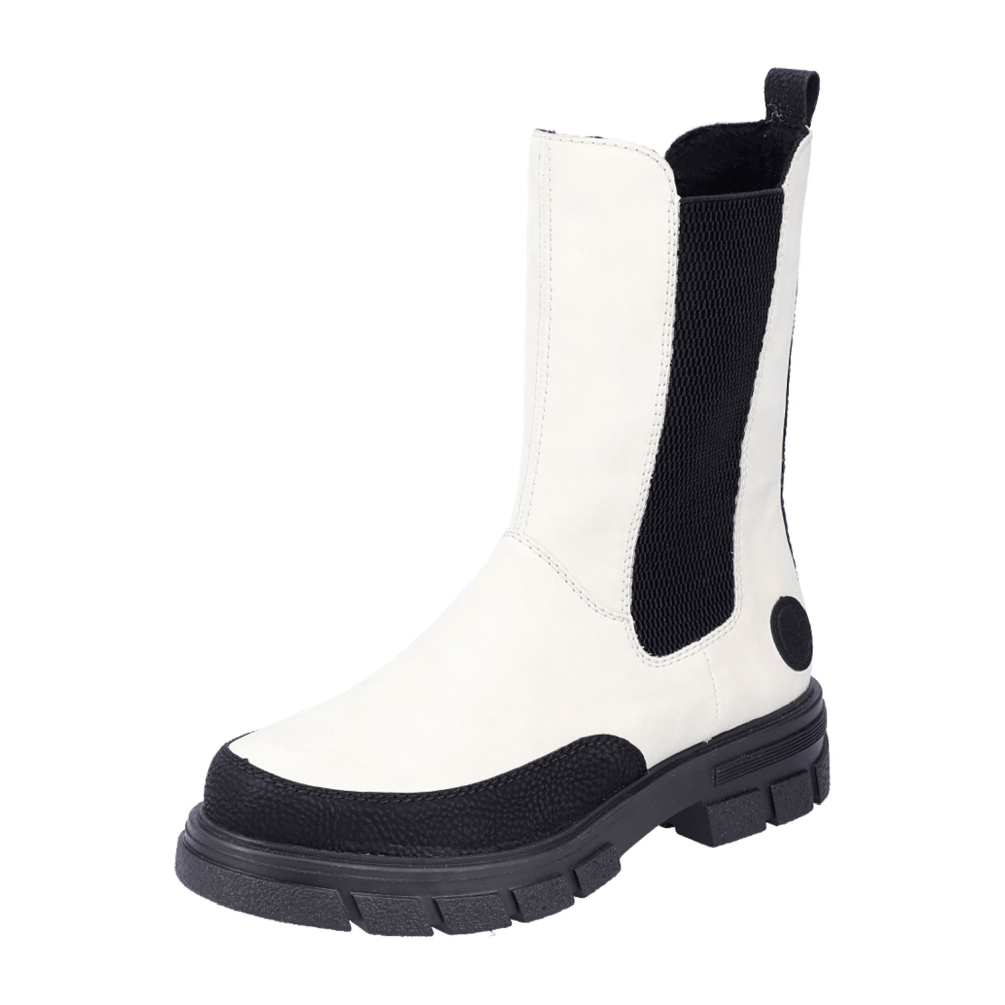 Rieker Women's Beige Chelsea Boots with Zipper and Warm Lining for Fall/Winter