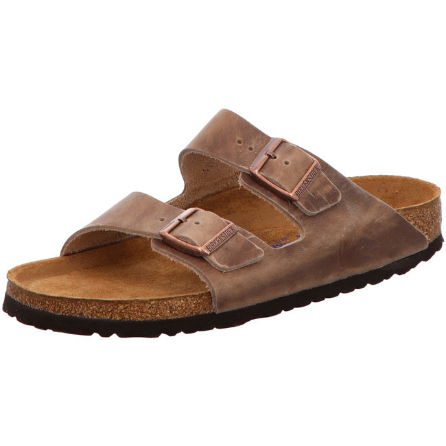 Birkenstock Arizona Slides narrow Tabacco Brown Leather Oiled Shoes SFB Sandals Slippers - Bartel-Shop