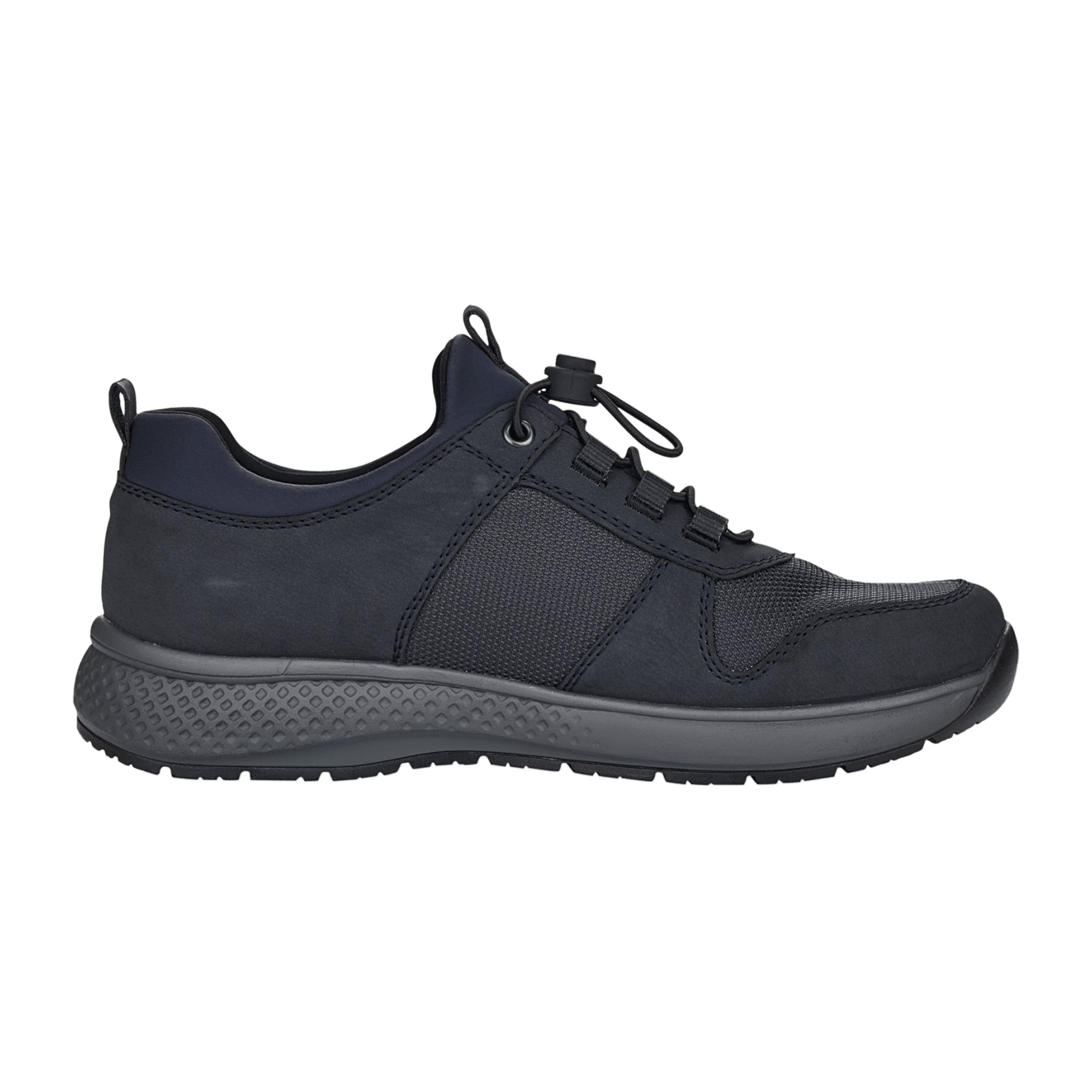 Rieker Men's Blue Nubuck Leather TEX Sneakers B7650-15 with Rubber Sole