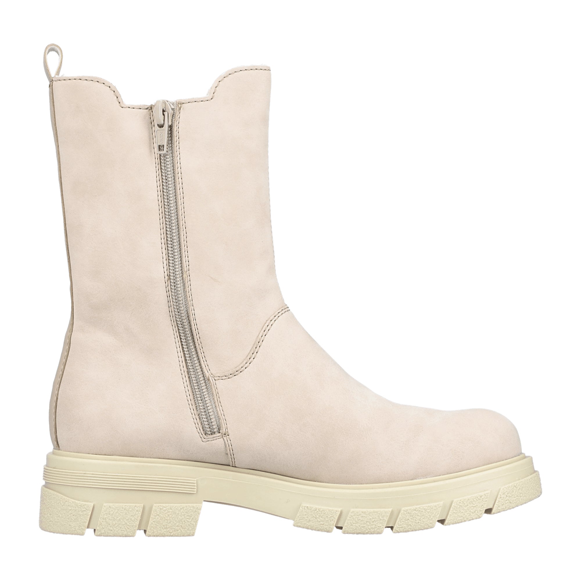 Rieker Women's Beige Warm Lined Chelsea Boots with Zipper Closure