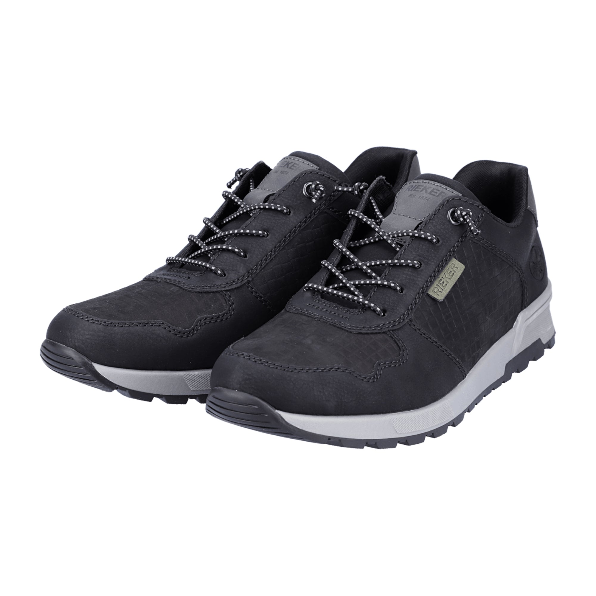 Rieker HWK Men's Black Slip-On Shoes Comfortable Synthetic Casual Footwear