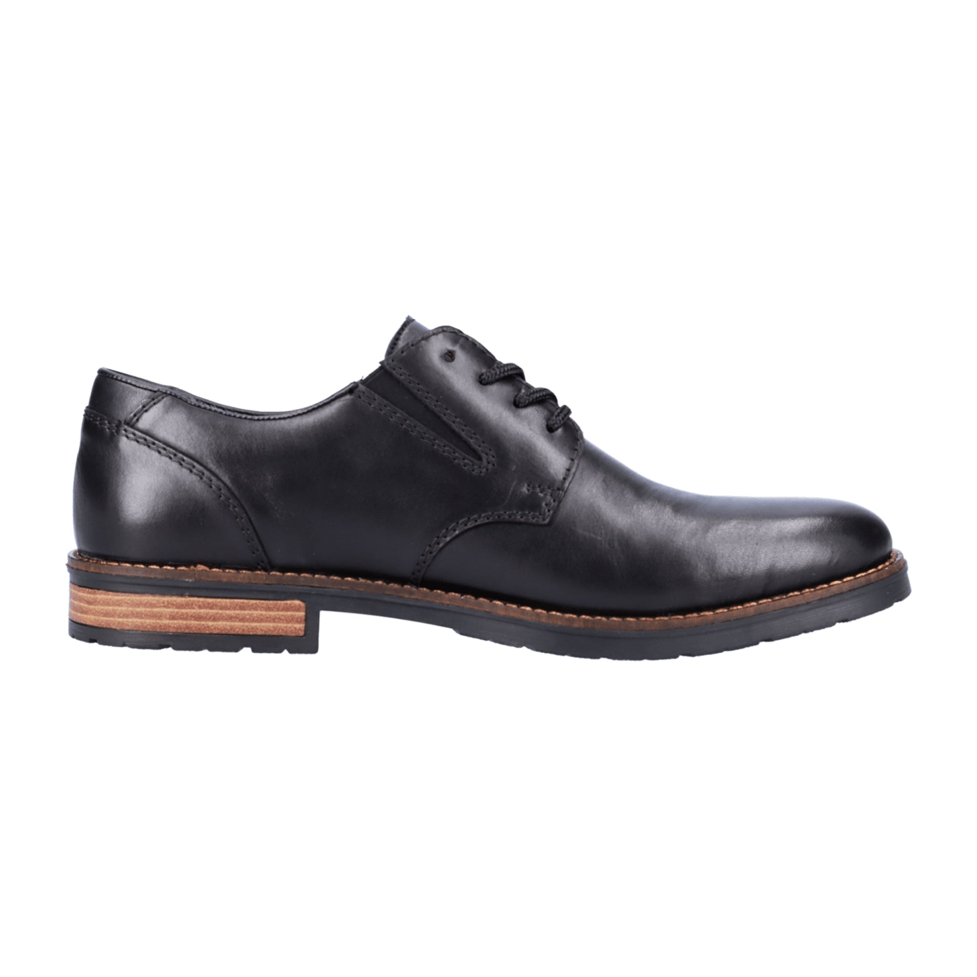 Rieker 14621 Men's Black Lace-Up Shoes Comfortable All-Year Rubber Sole