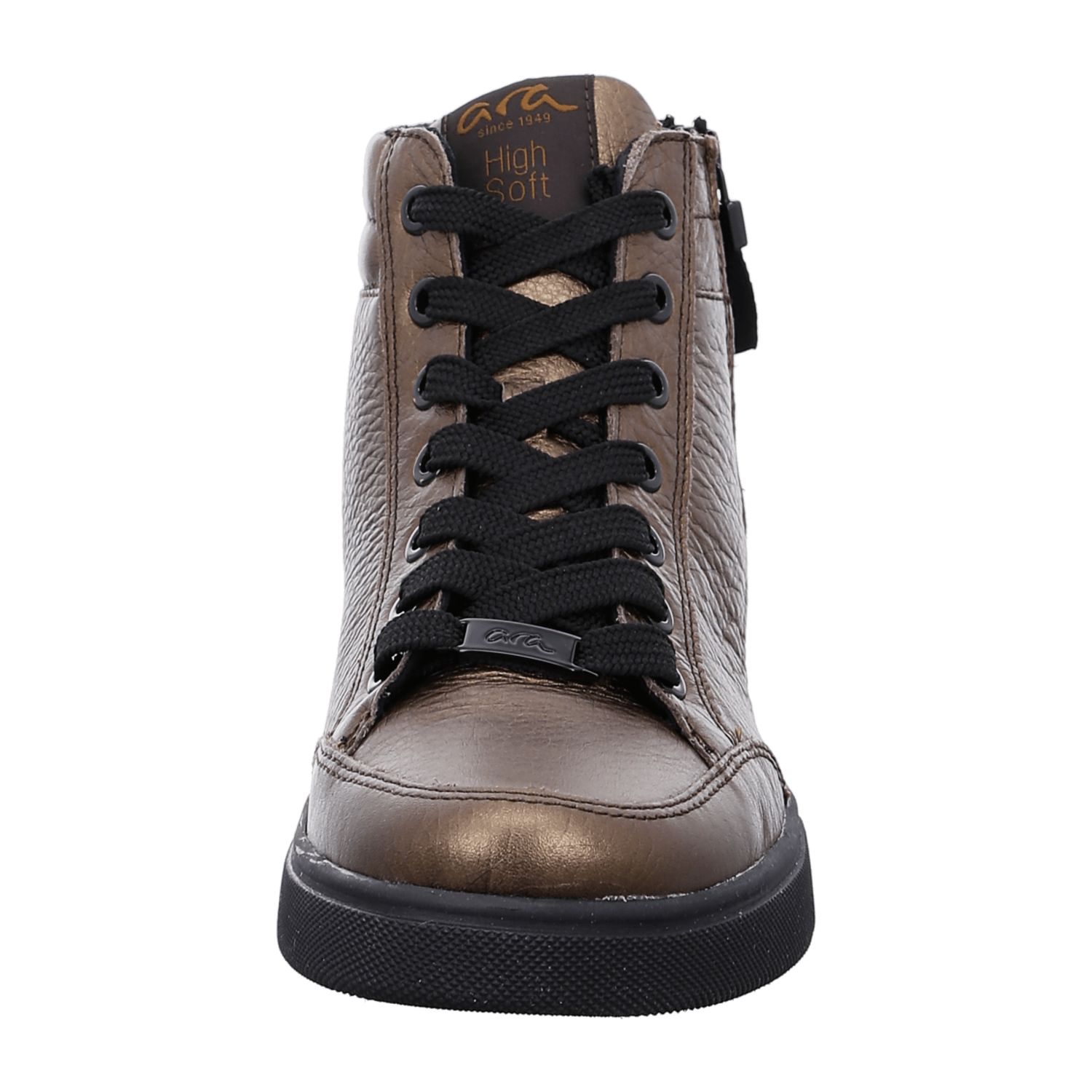 ARA ROM Women's Suede Sneakers in Brown Round Toe Lace-Up Shoes