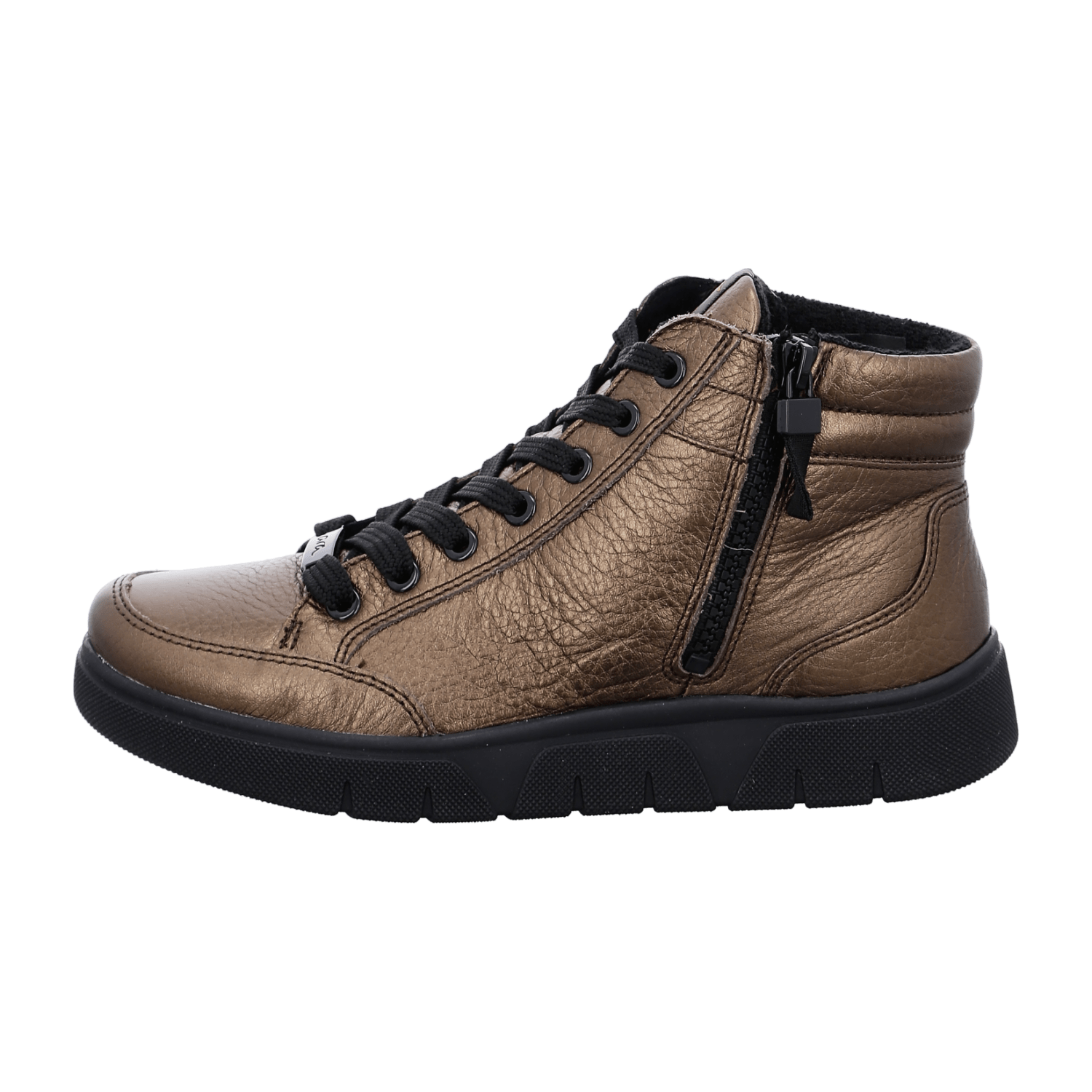 ARA ROM Women's Suede Sneakers in Brown Round Toe Lace-Up Shoes