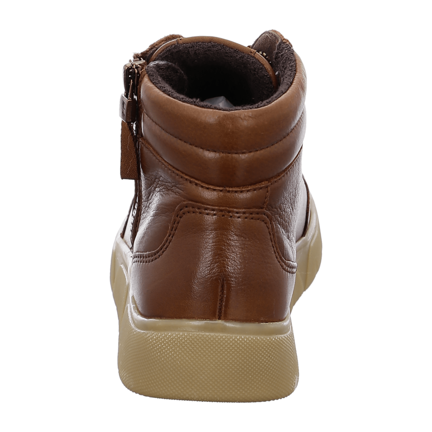 ARA ROM Women's Leather Sneakers Round Toe Lace-Up Shoes Brown