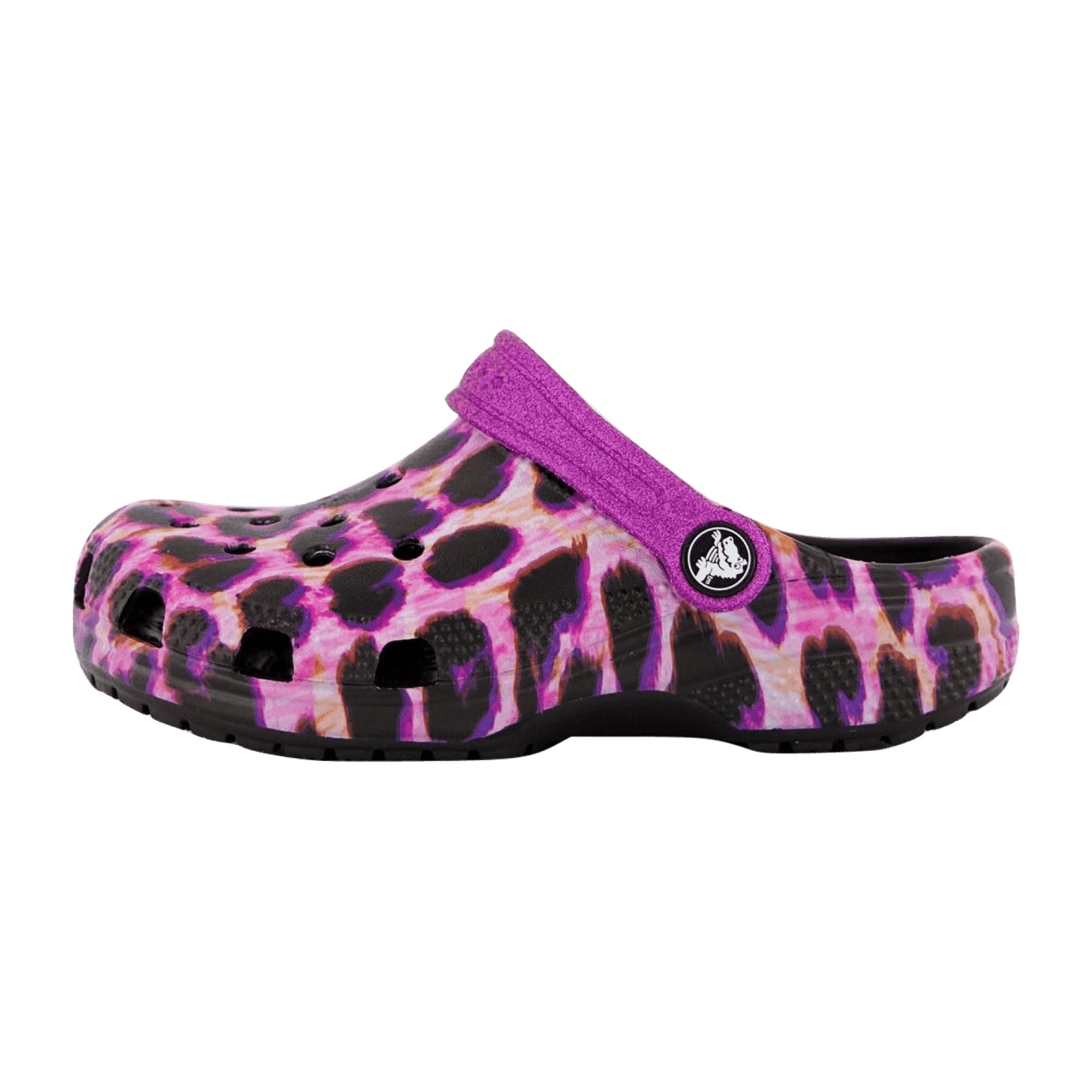 CROCS Classic Kids' Animal Print Clog, Purple - Comfortable & Durable