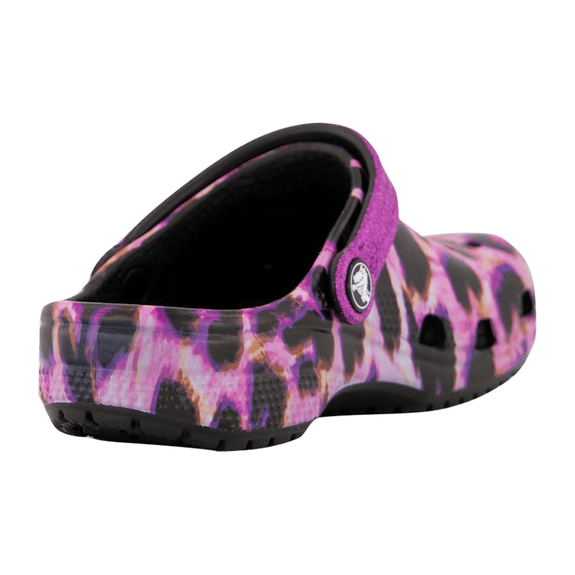 CROCS Classic Kids' Animal Print Clog, Purple - Comfortable & Durable