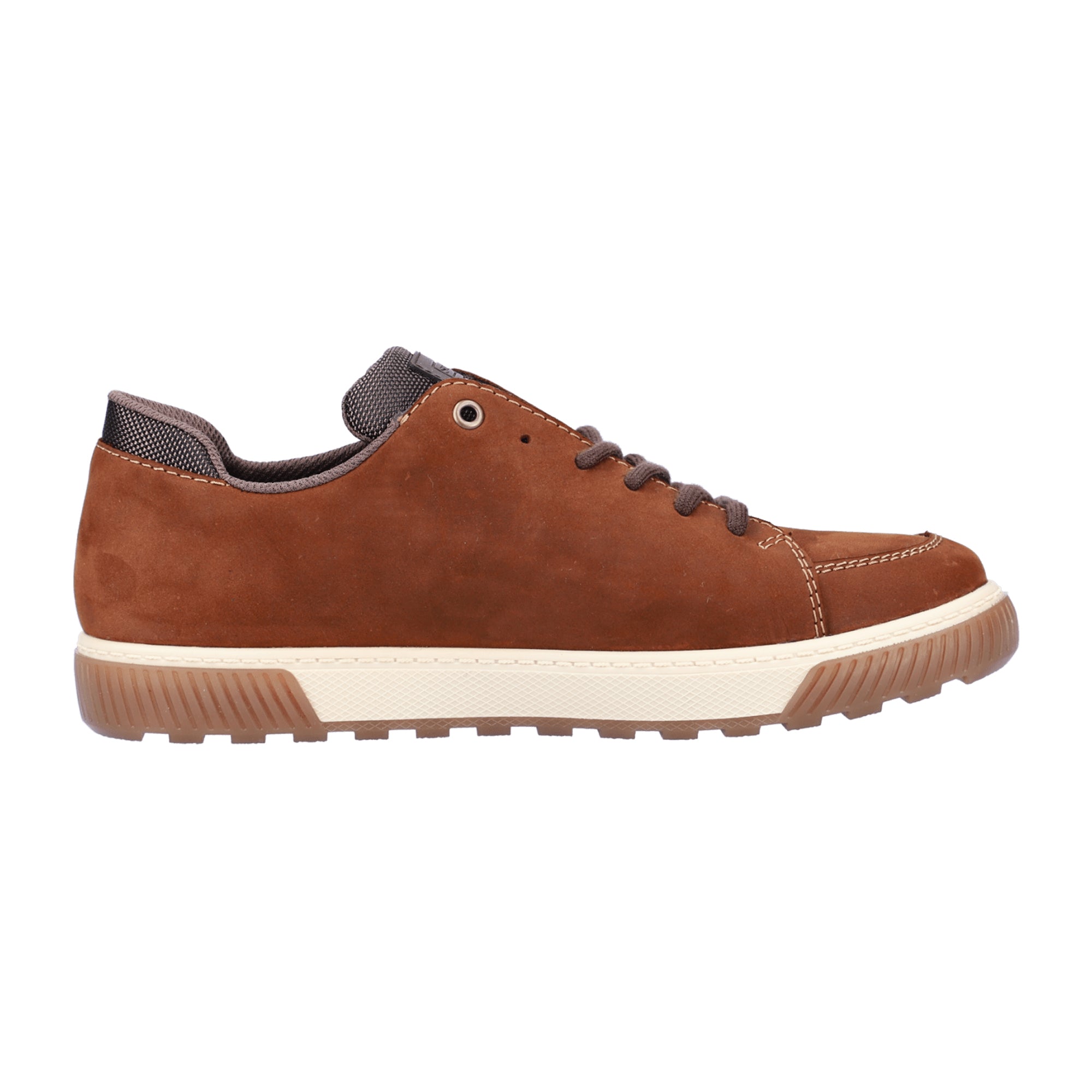 Rieker Brown Lace-Up Sneakers Comfortable Everyday Wear with Cushioned Sole