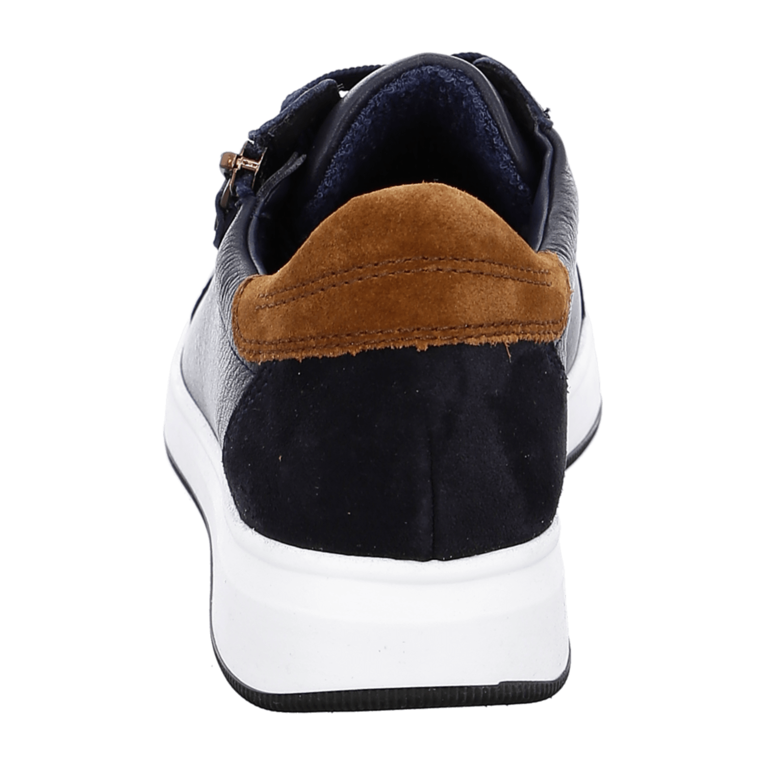 ARA ROM Women's Sneakers in Blue Smooth Leather with Lace-Up Closure and Synthetic Rubber Sole
