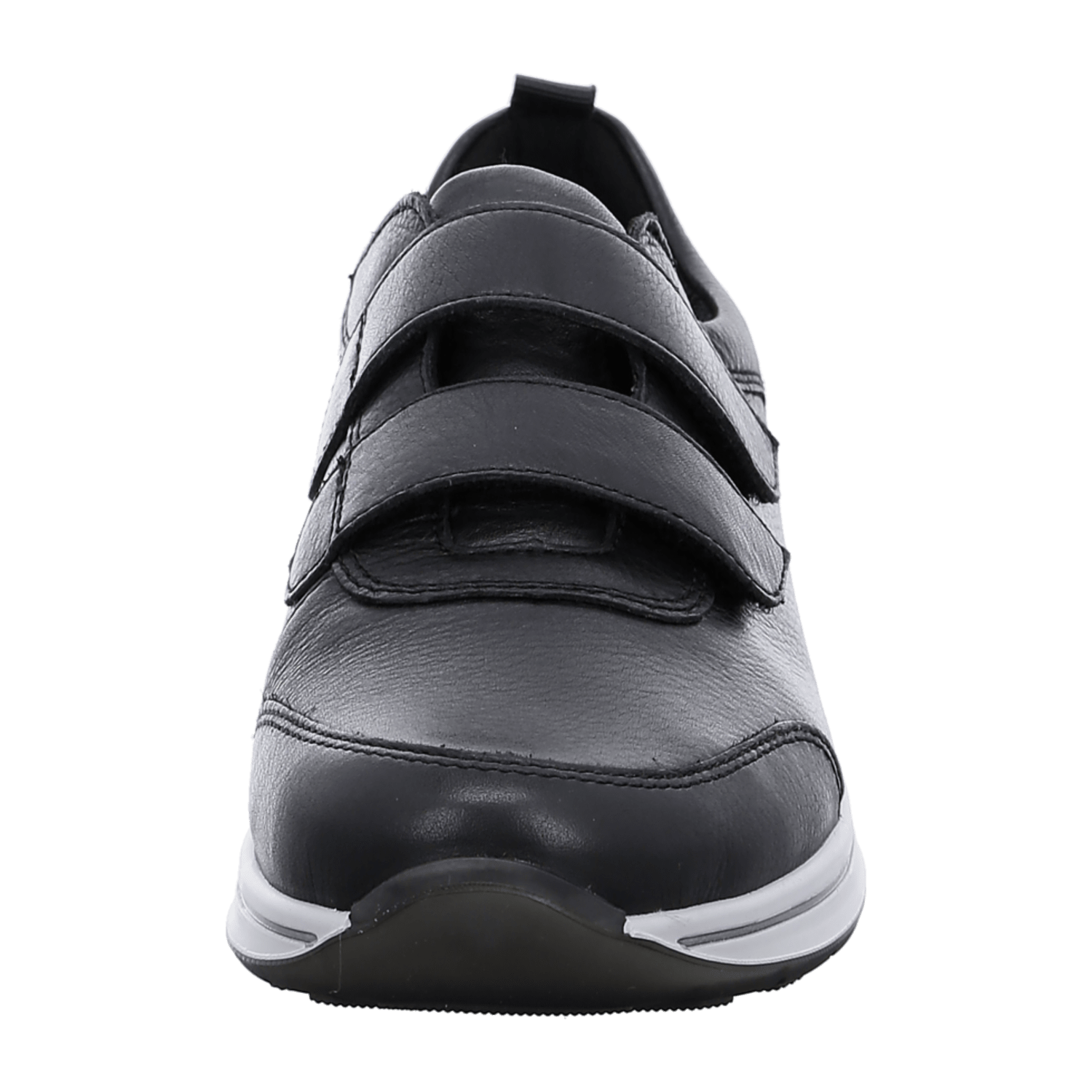 ARA Osaka Women's Sneakers in Black with Velcro Closure, Smooth Leather Upper and TPU Sole