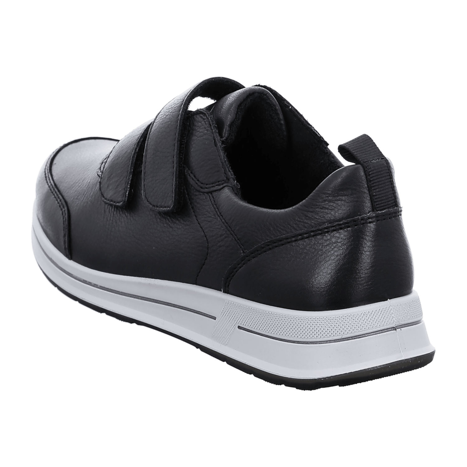 ARA Osaka Women's Sneakers in Black with Velcro Closure, Smooth Leather Upper and TPU Sole