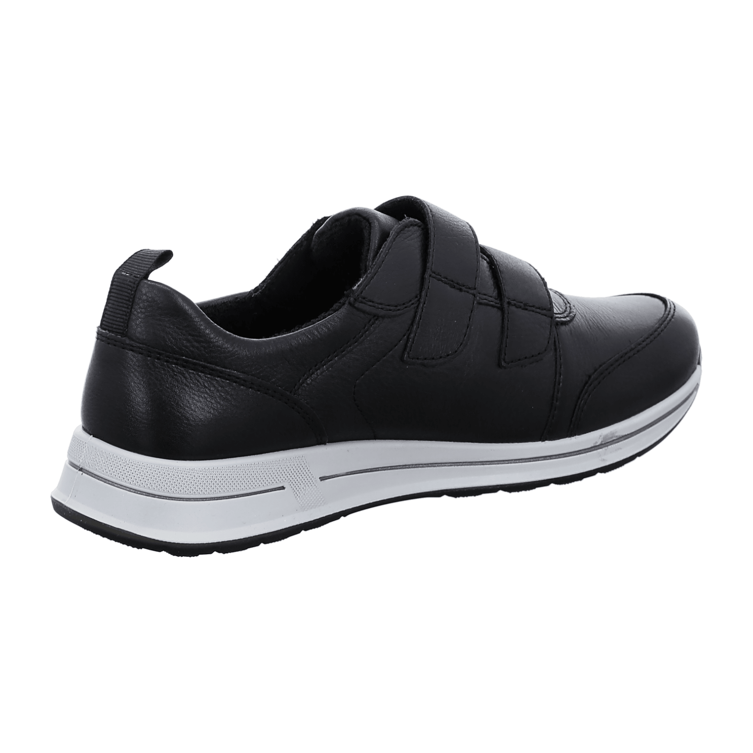 ARA Osaka Women's Sneakers in Black with Velcro Closure, Smooth Leather Upper and TPU Sole