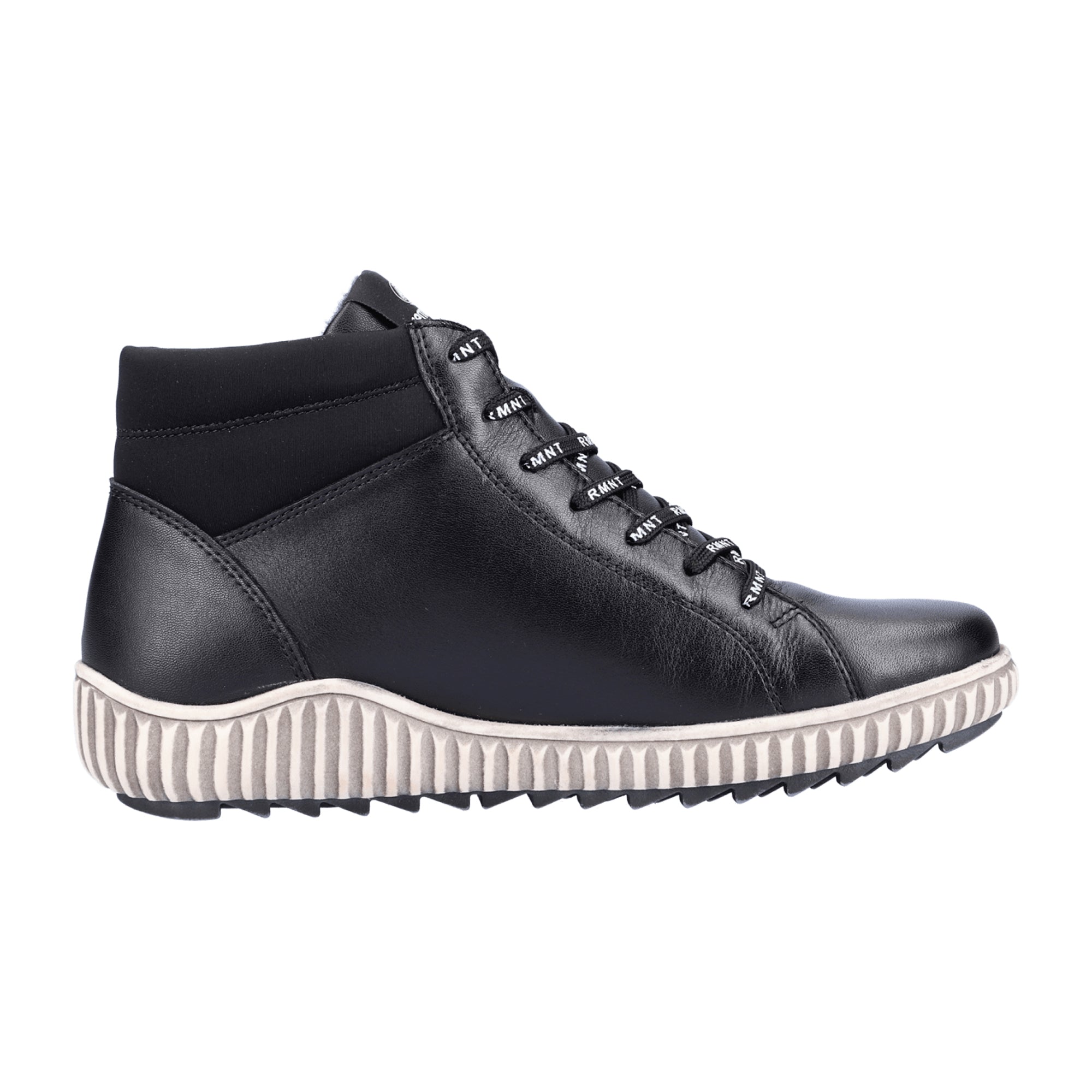 Remonte Women's Black Leather Ankle Boots with TEX Membrane and Soft Insole