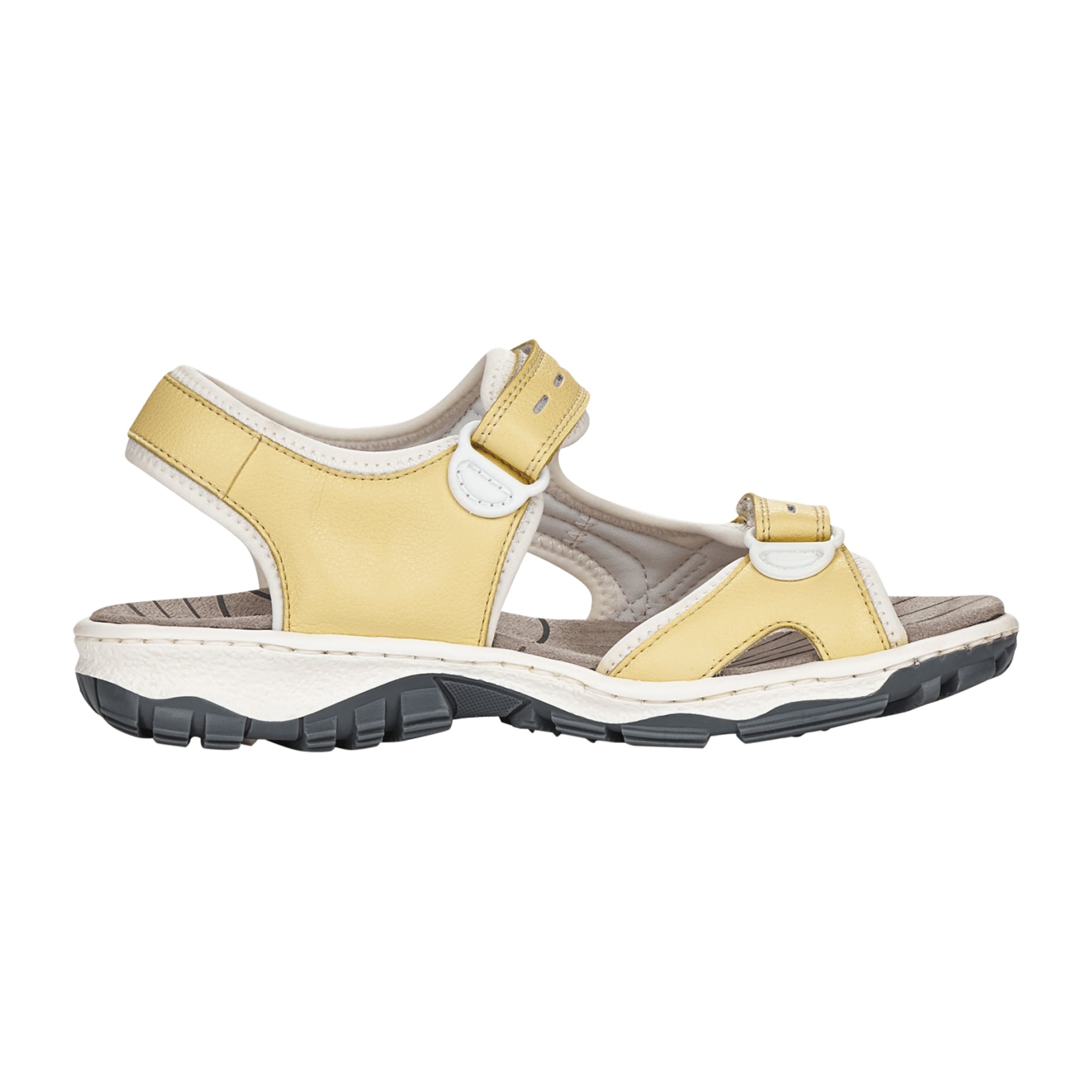 Rieker FSK Yellow Women's Sandals Comfortable Flat Round Toe Spring Summer Shoes
