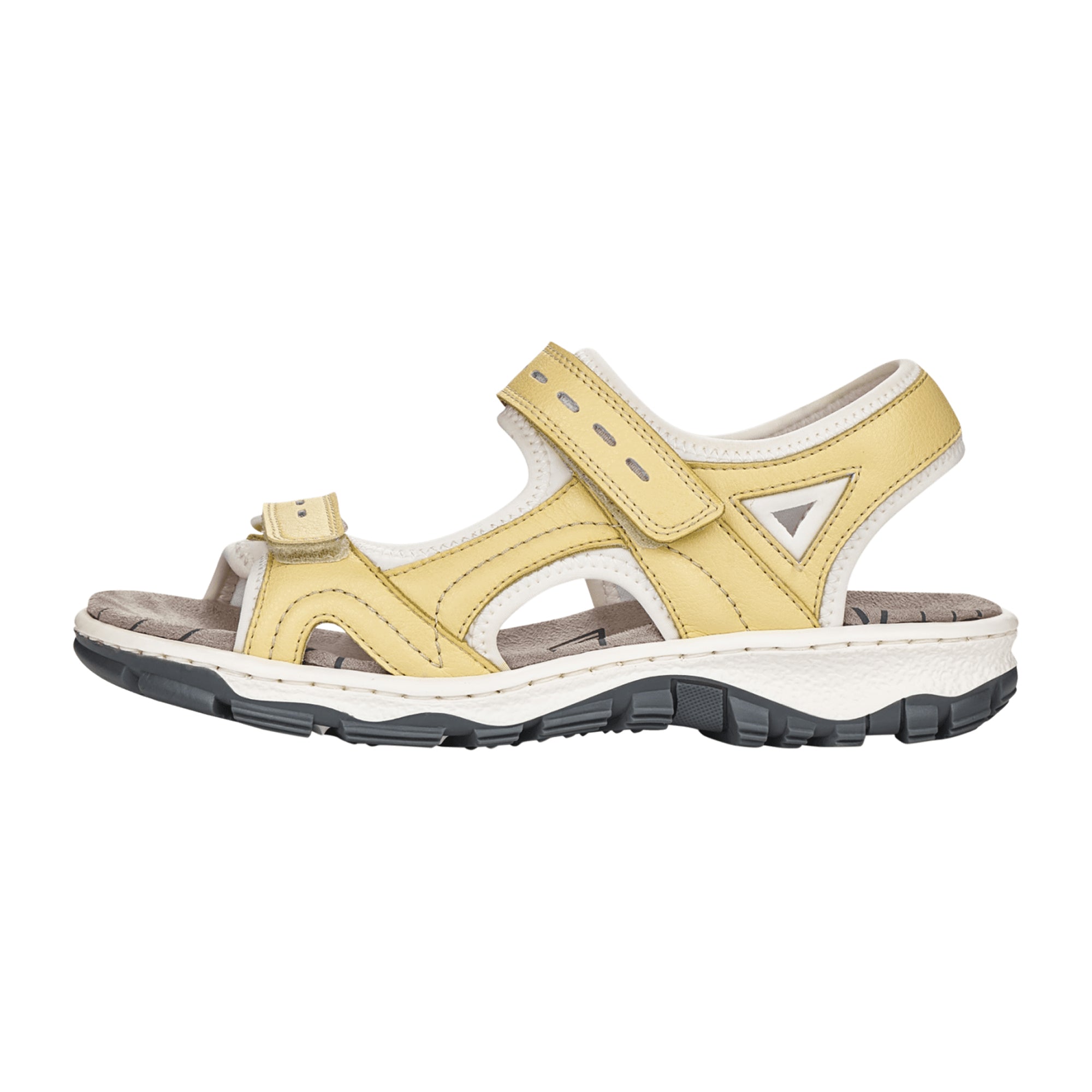 Rieker FSK Yellow Women's Sandals Comfortable Flat Round Toe Spring Summer Shoes