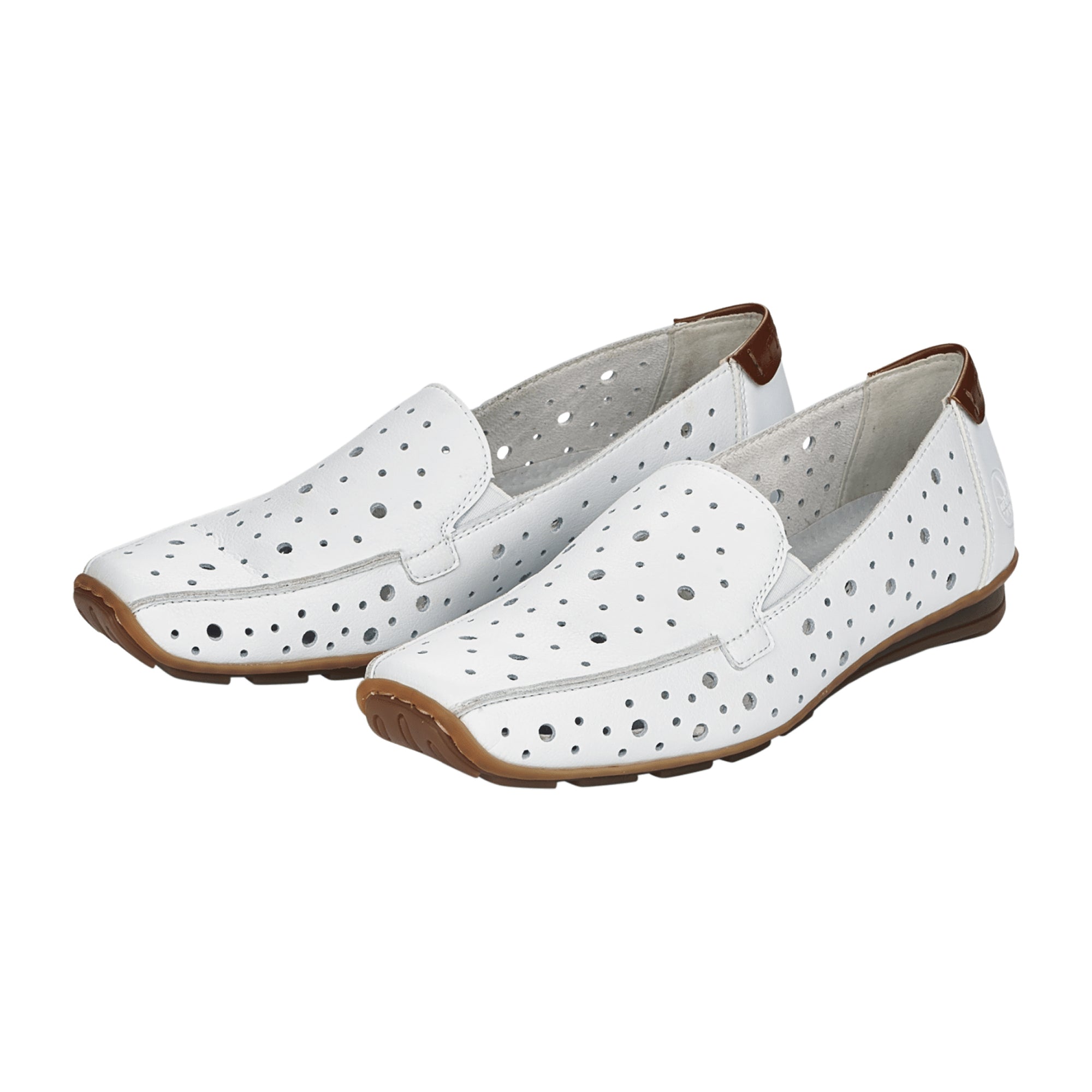 Rieker Comfortable White Slippers for Women Stylish and Versatile Footwear