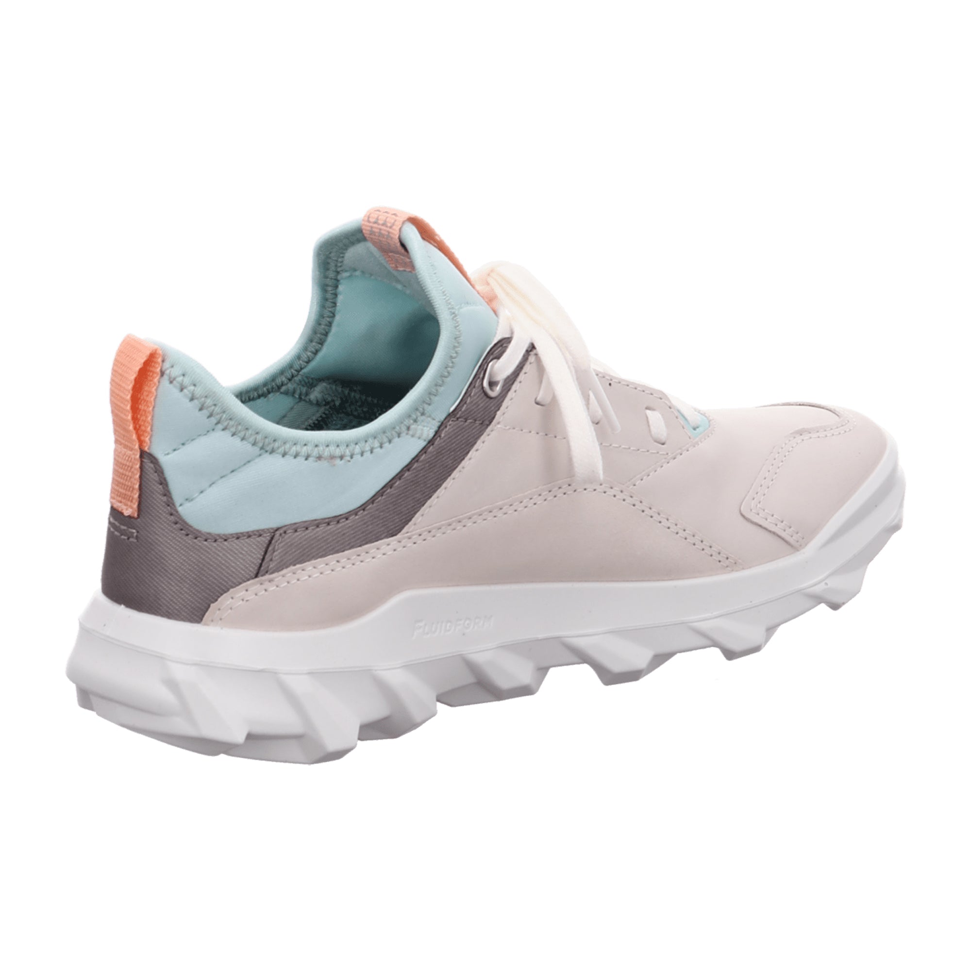 ECCO MX W Casual Lace-Up Shoes for Women in Beige, Stylish Suede and Textile