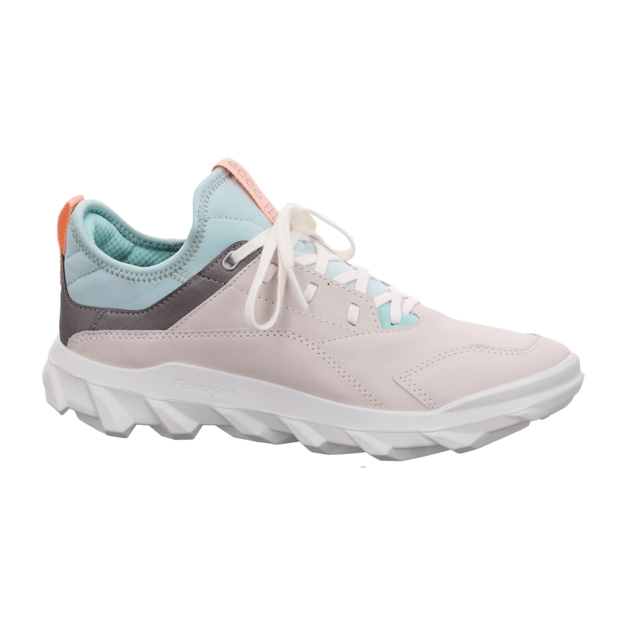 ECCO MX W Casual Lace-Up Shoes for Women in Beige, Stylish Suede and Textile