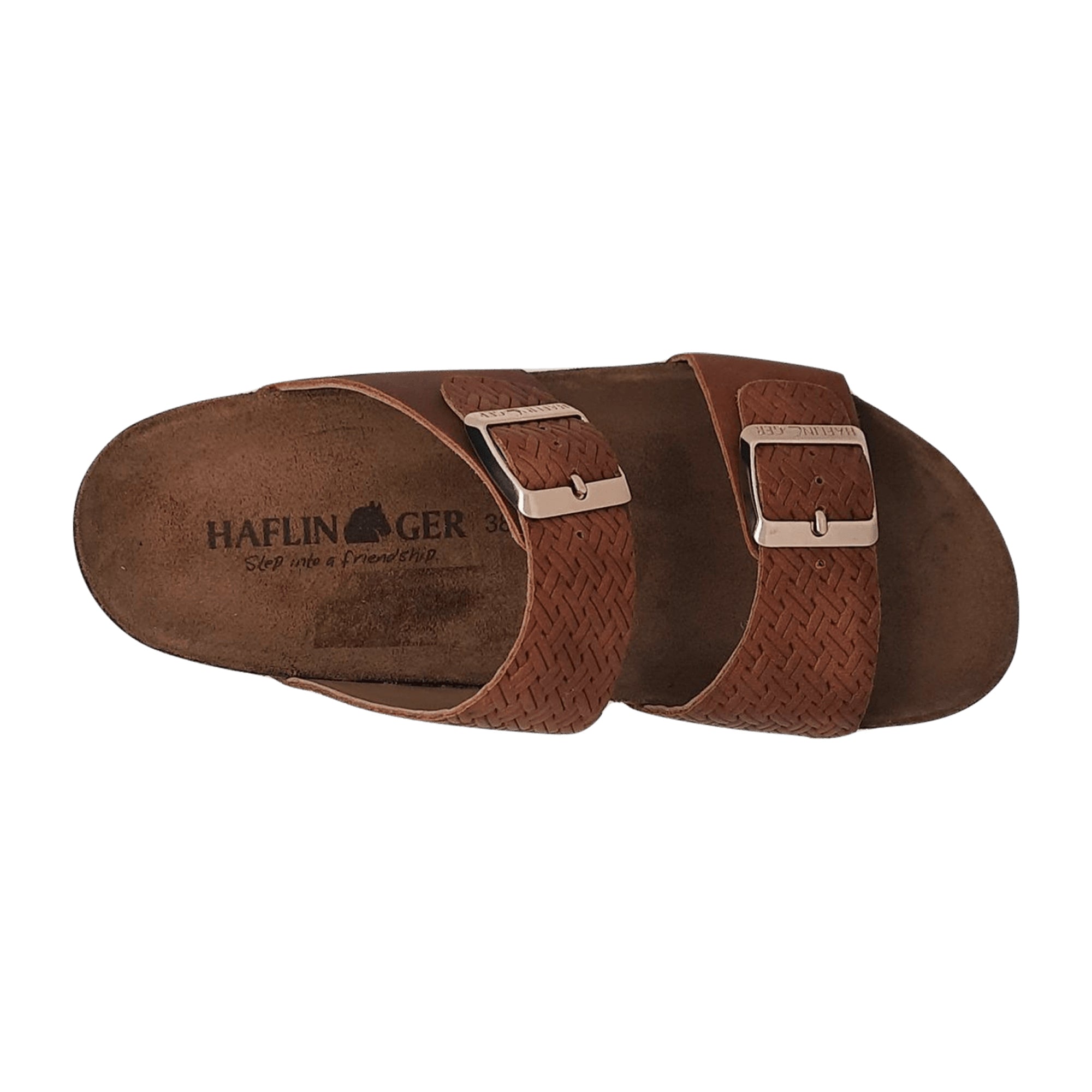 Haflinger Bio Andrea Women's Sandals - Caramel Braided, Brown, EU 37