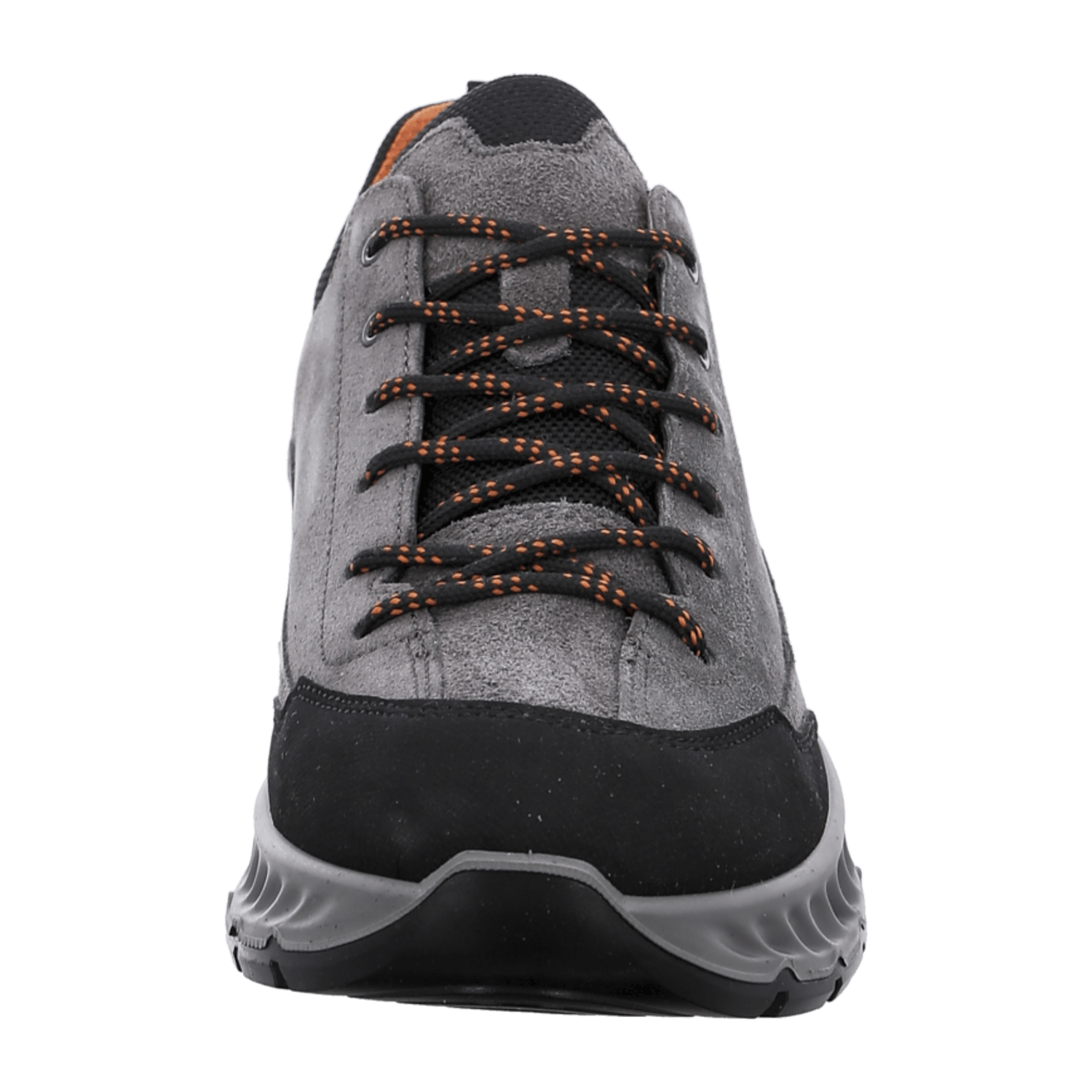ARA PAOLO Men's Suede Sneakers with Lace-Up Closure and Round Toe in Grey - Bartel-Shop