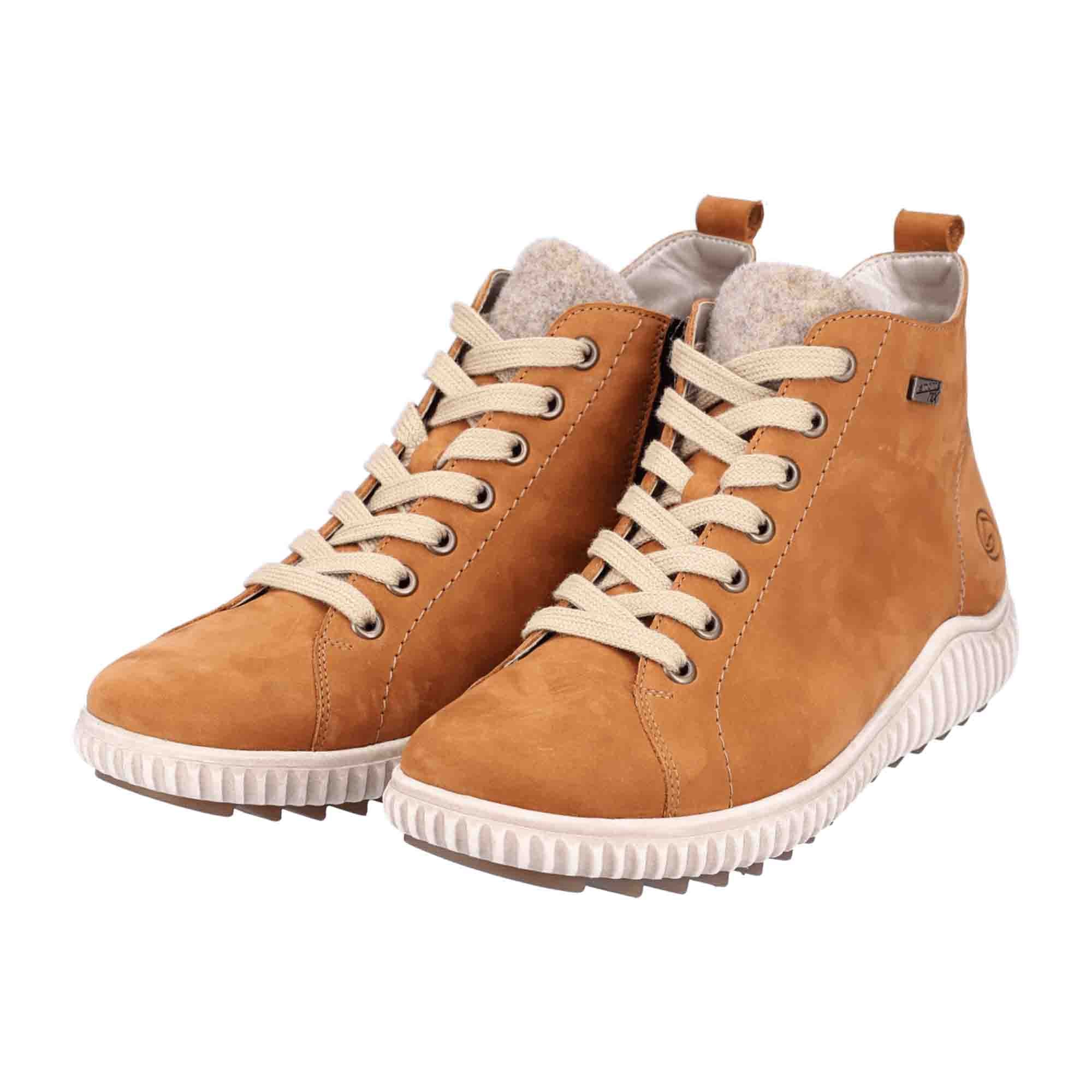 Remonte R827022 Brown Ankle Boots for Women with Zip and Lace-Up Closure