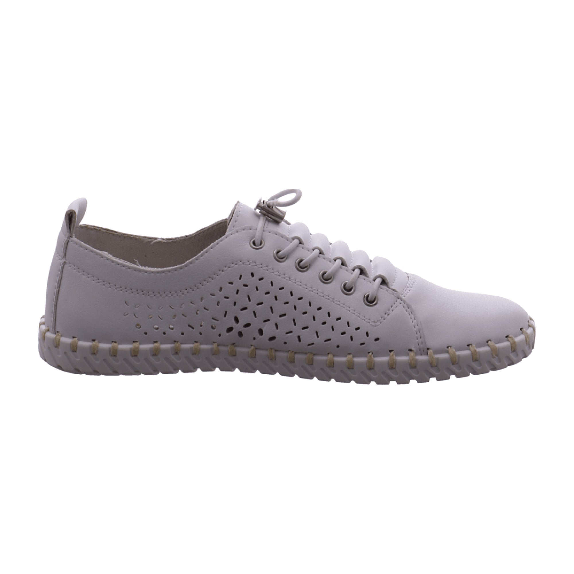 Rieker Comfortable Lace Up Shoes for Women in White Color