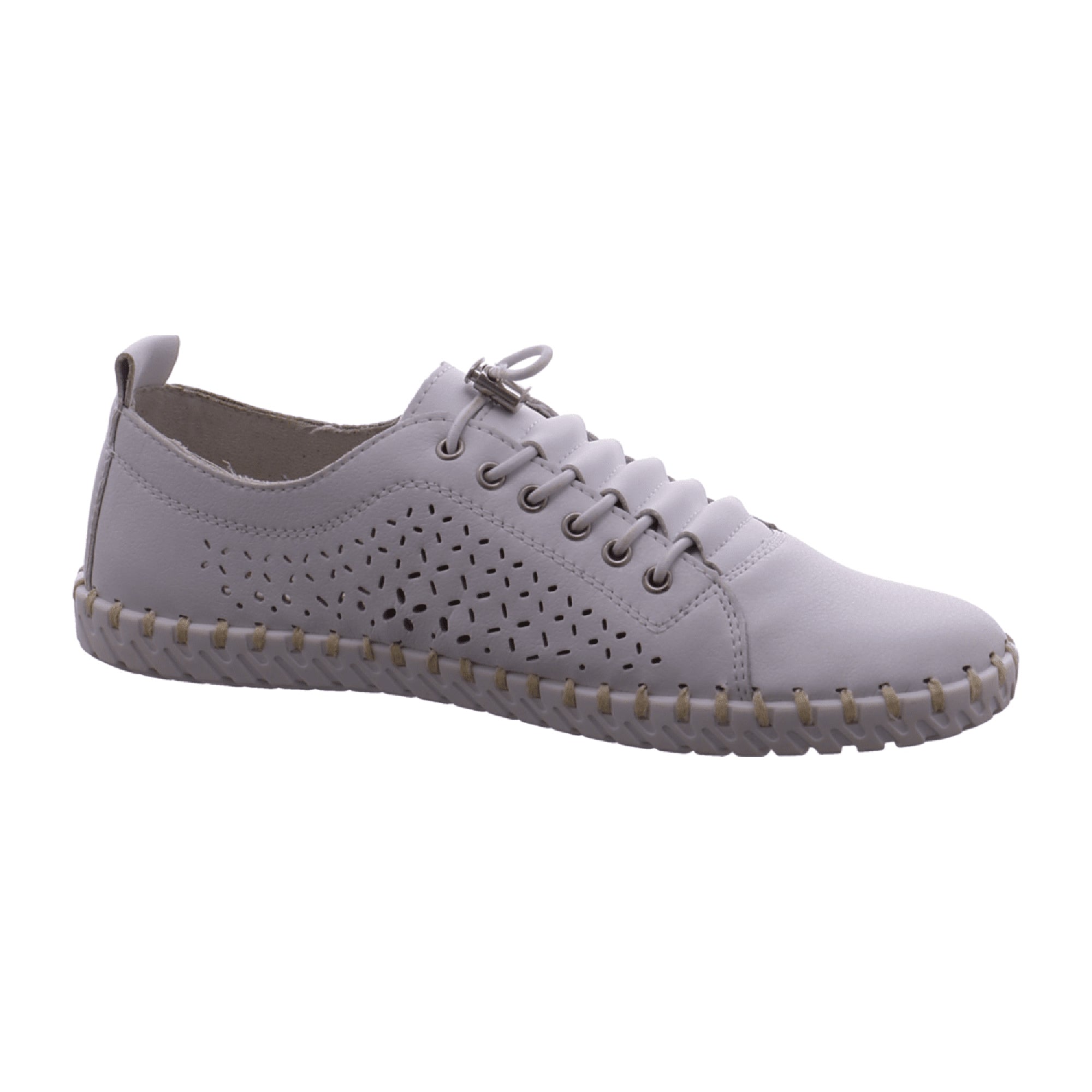 Rieker Comfortable Lace Up Shoes for Women in White Color