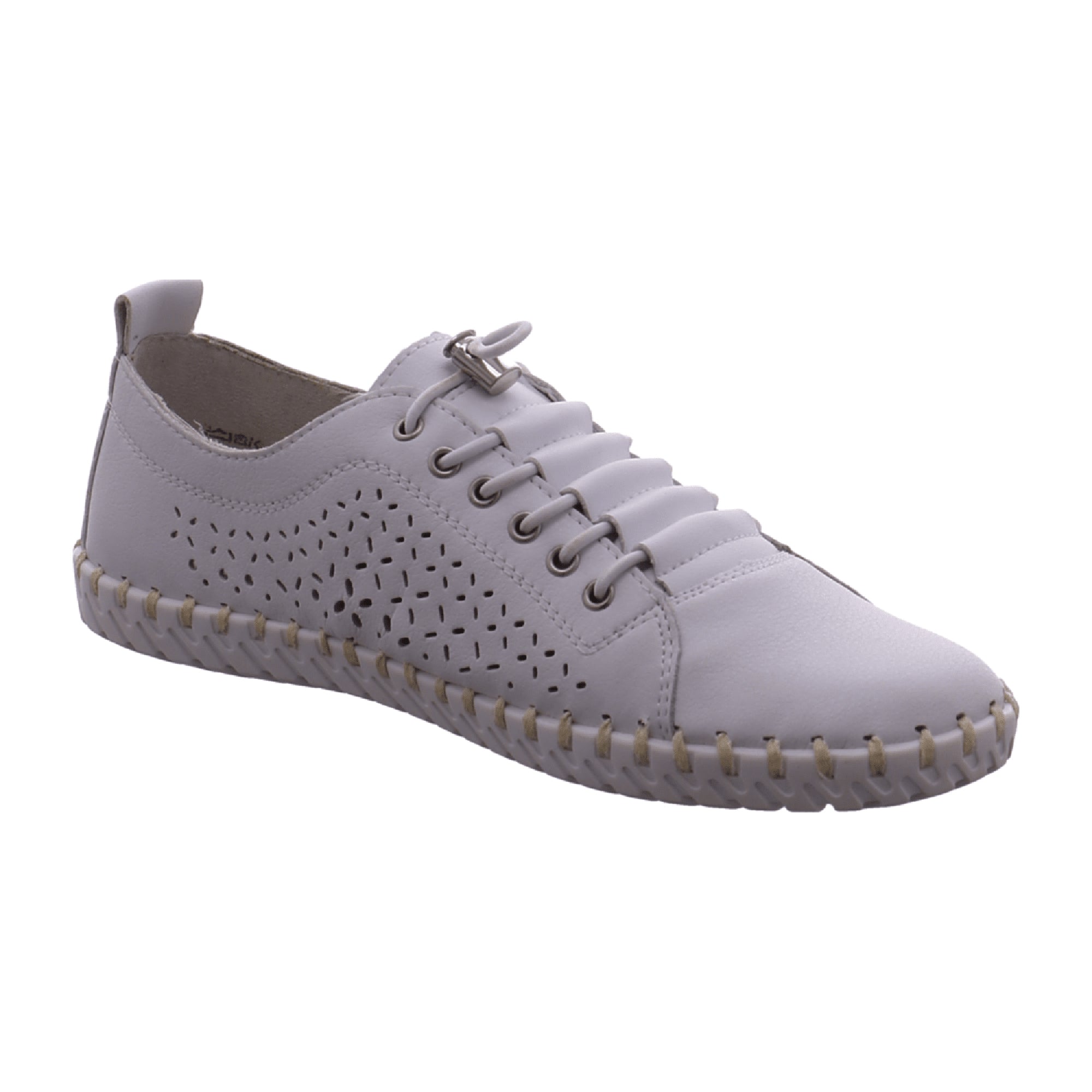 Rieker Comfortable Lace Up Shoes for Women in White Color
