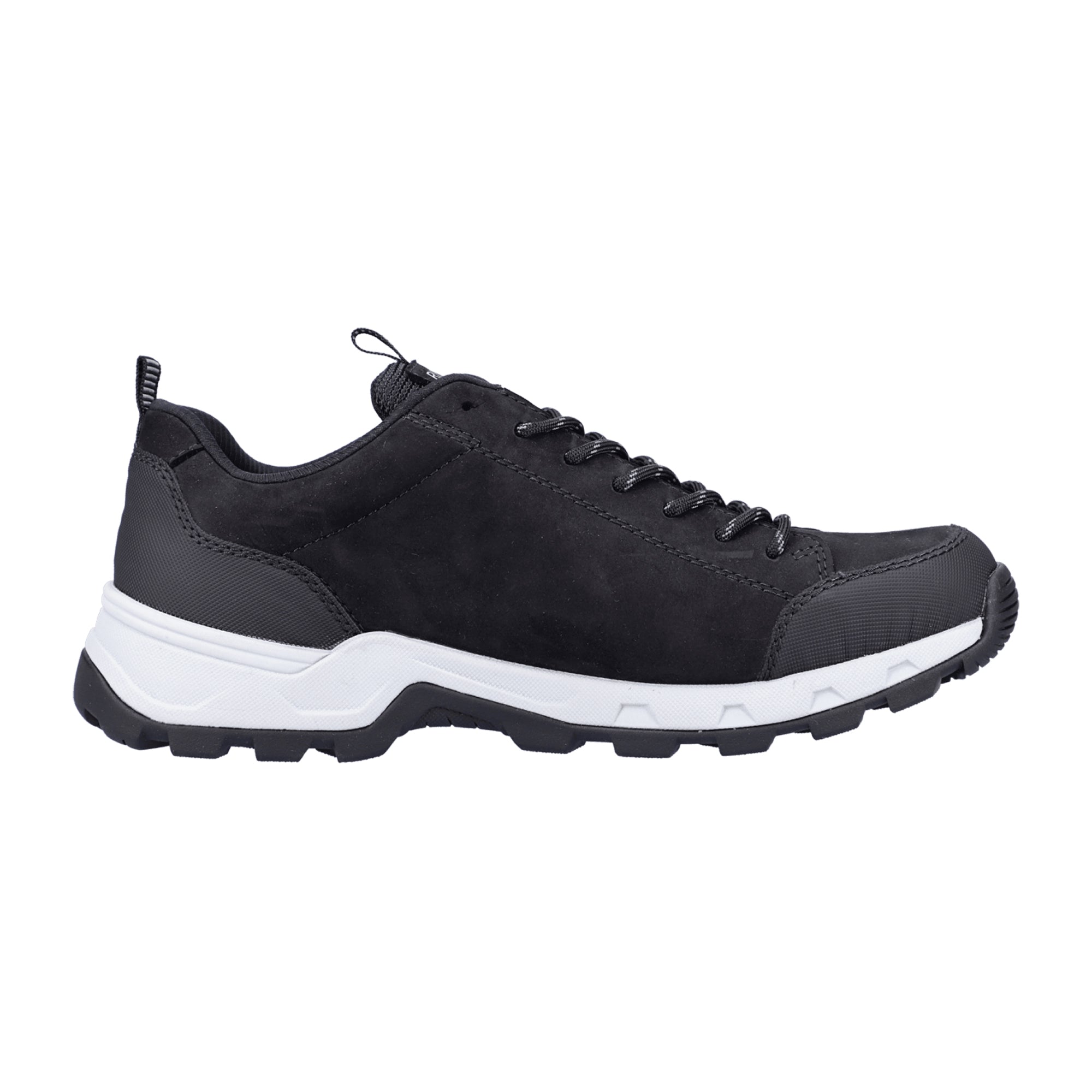 Rieker Men's Black Lace-Up Shoes Water-Resistant Comfortable Casual Footwear