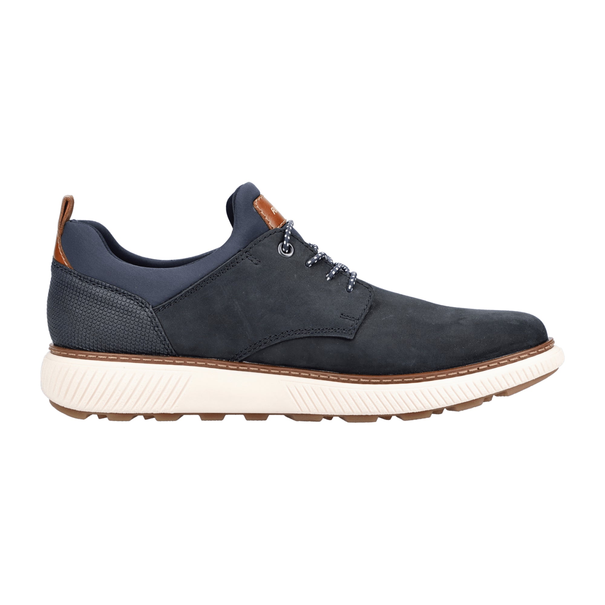 Rieker B3360-14 Men's Blue Leather Shoes with Removable Insole