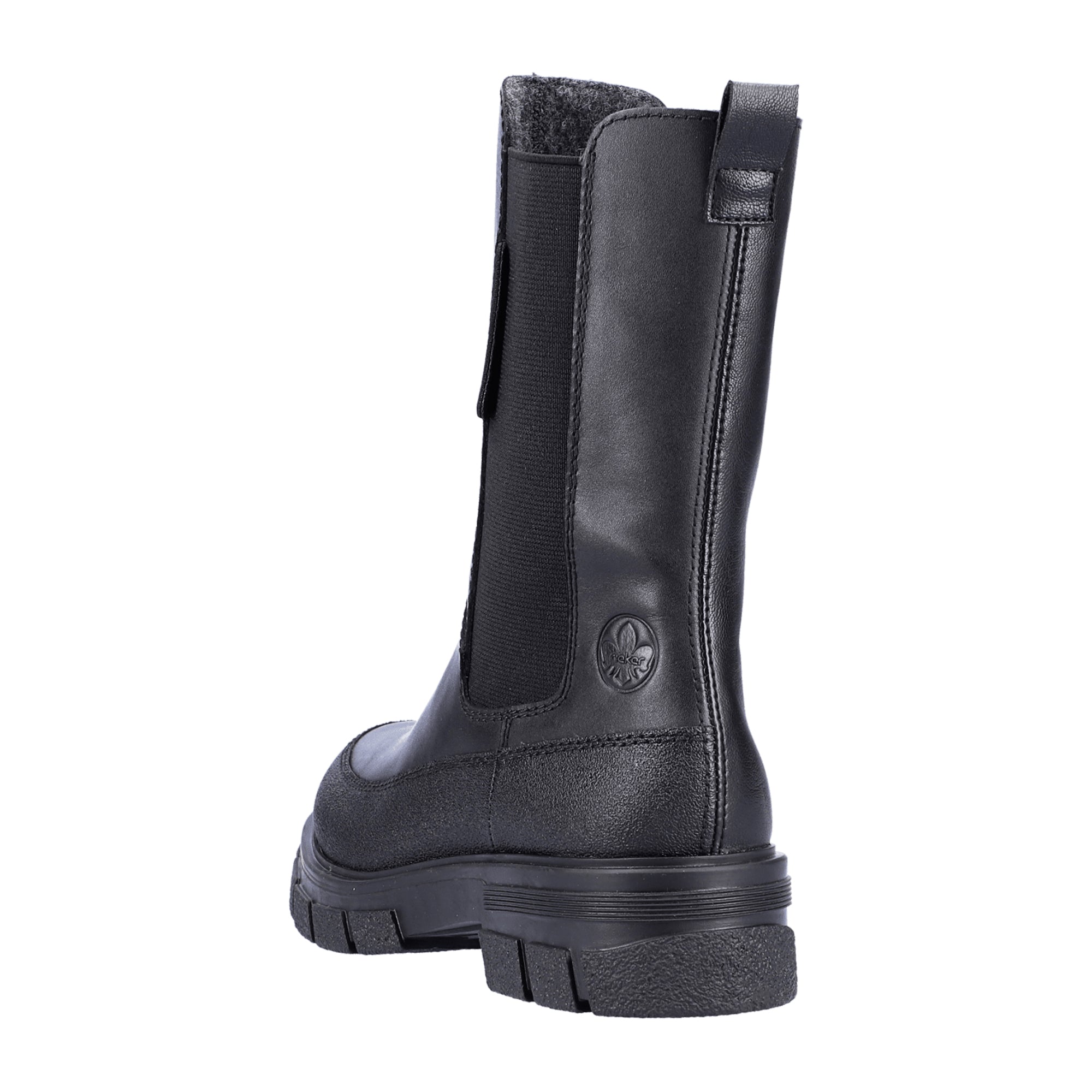Rieker HWK Women's Black Boots for Fall Winter, Narrow to Normal Fit