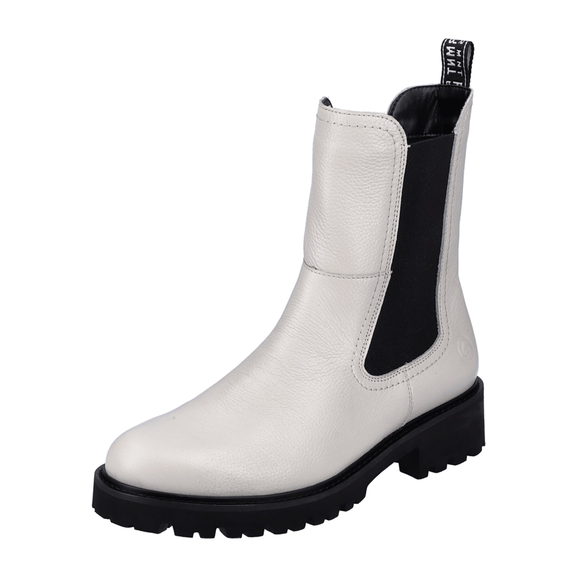 Remonte Women's White Chelsea Boots with Zip and Removable Insole