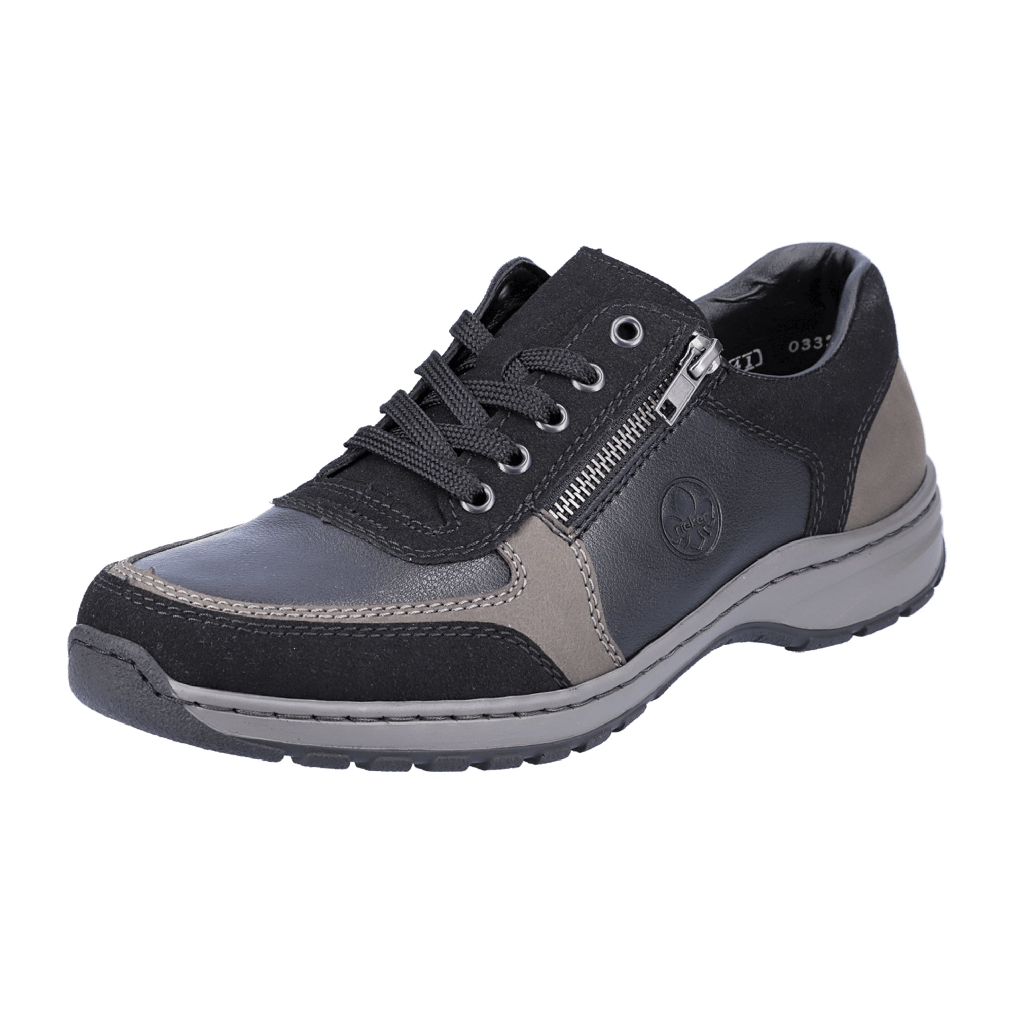 Rieker HWK Men's Black Casual Lace-Up Shoes with Shock Absorbing Sole