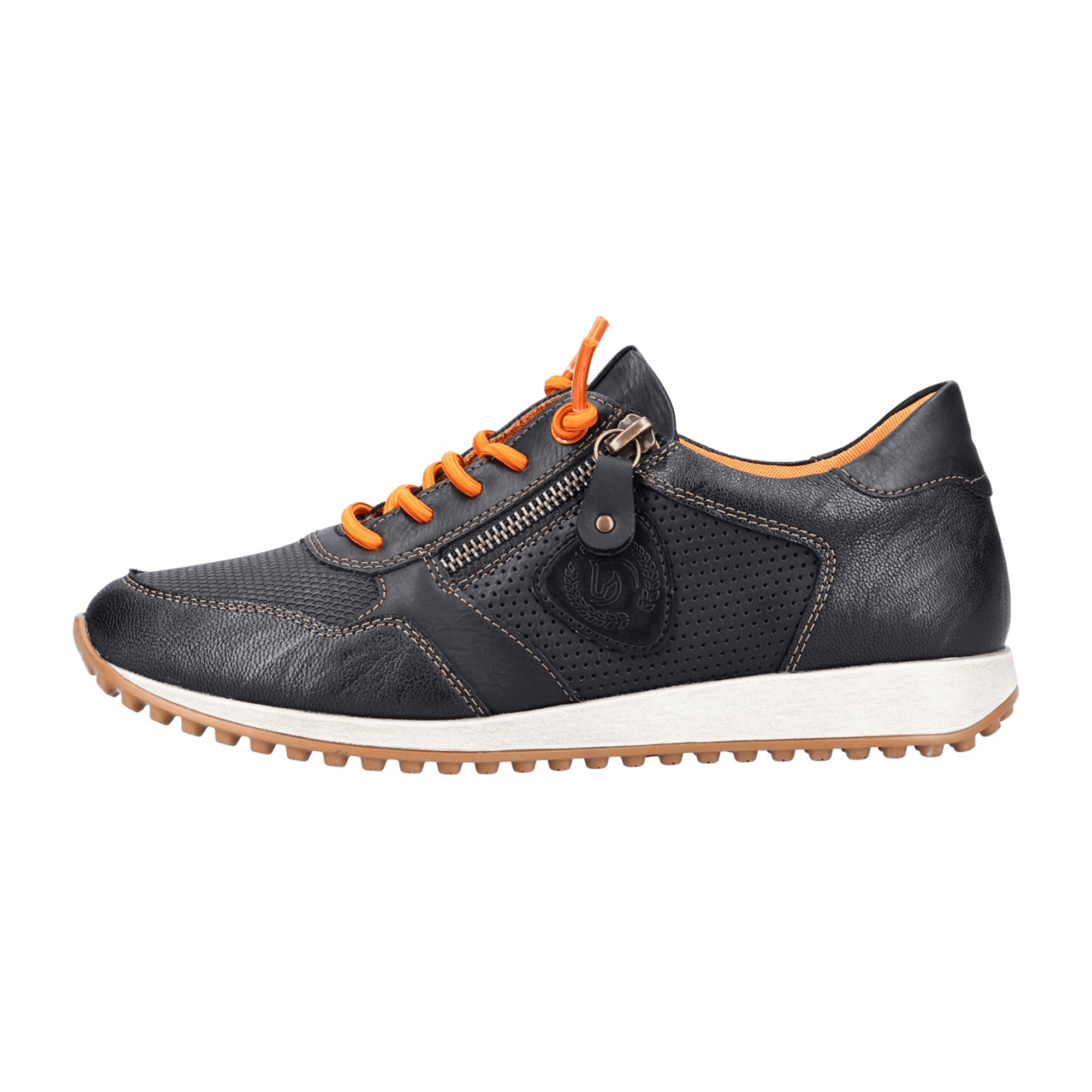 Remonte Black Women's Sneakers with Laces and Elastic for Versatile Style