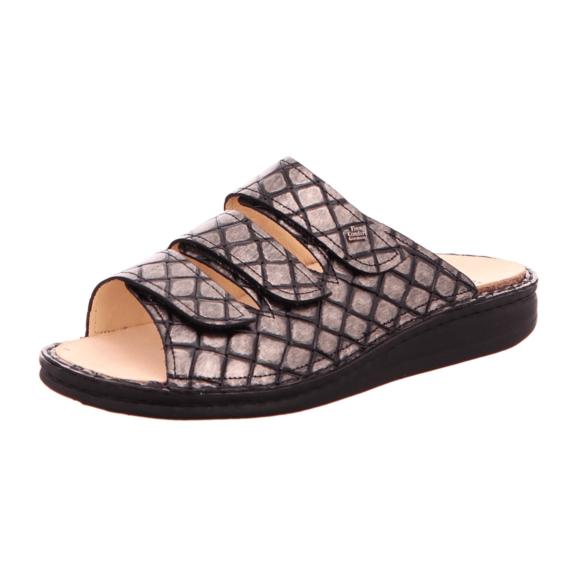 Finn Comfort Korfu Women's Comfort Sandal, Elegant Silver
