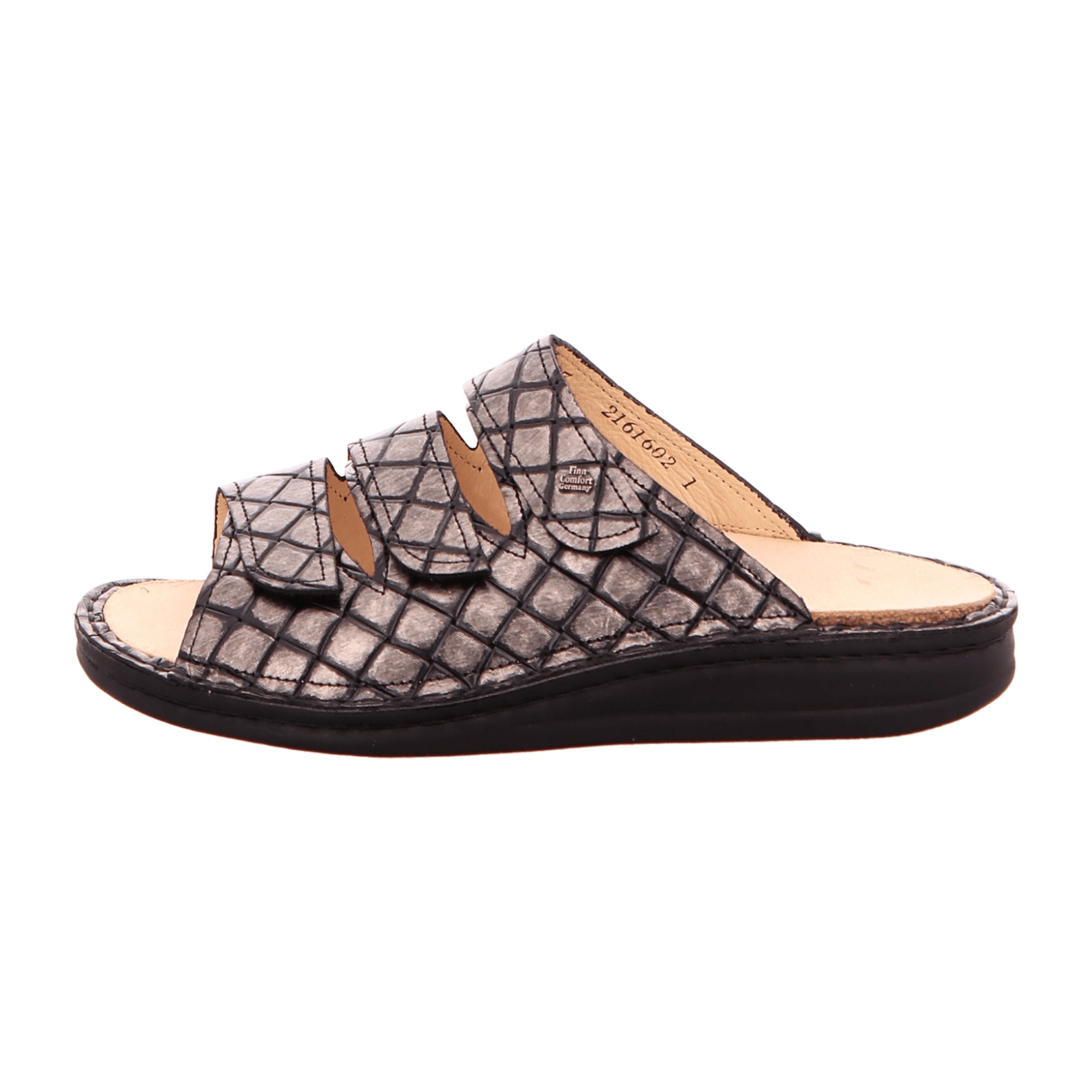 Finn Comfort Korfu Women's Comfort Sandal, Elegant Silver