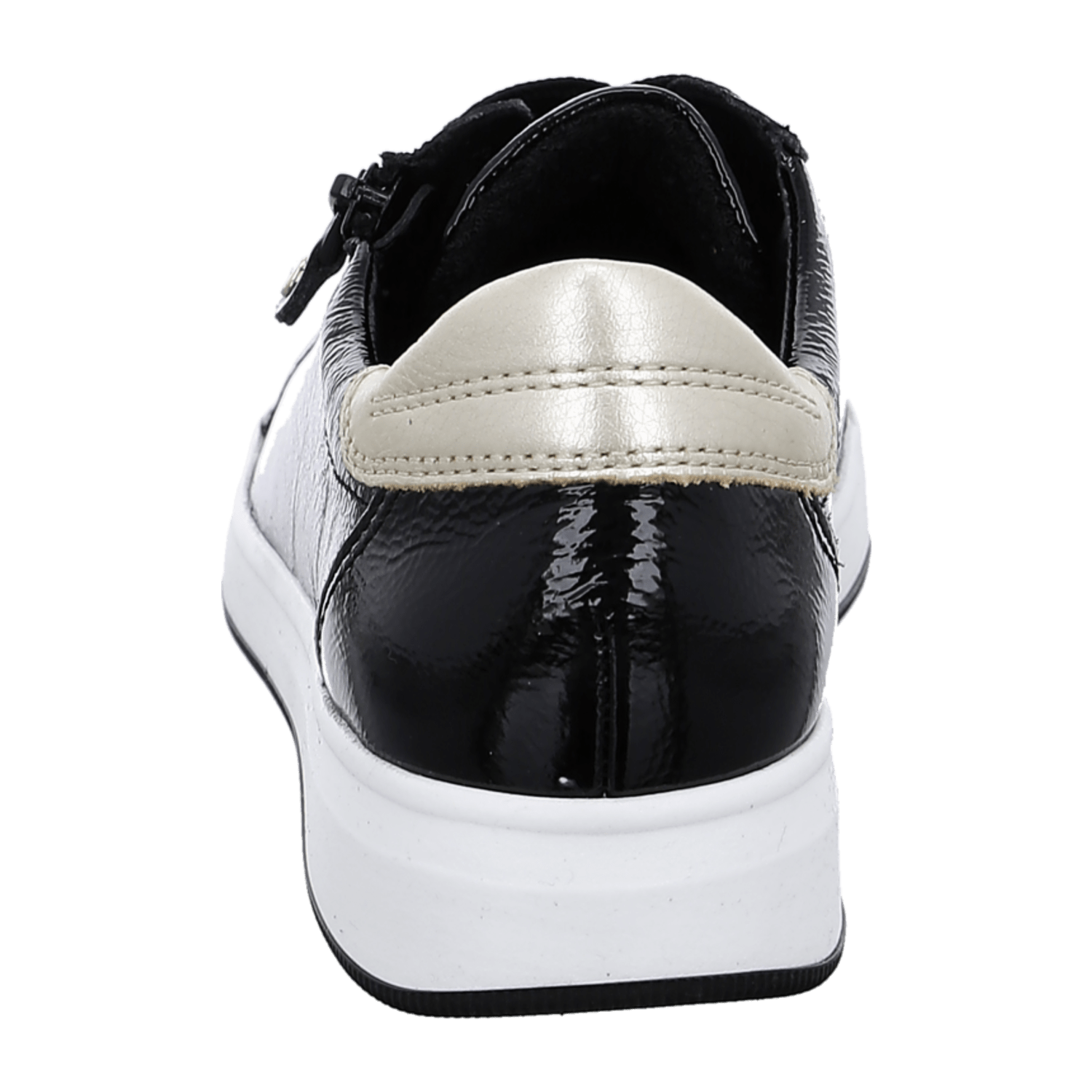 ARA ROM Women's Leather Sneakers with Lace-Up Closure in Black