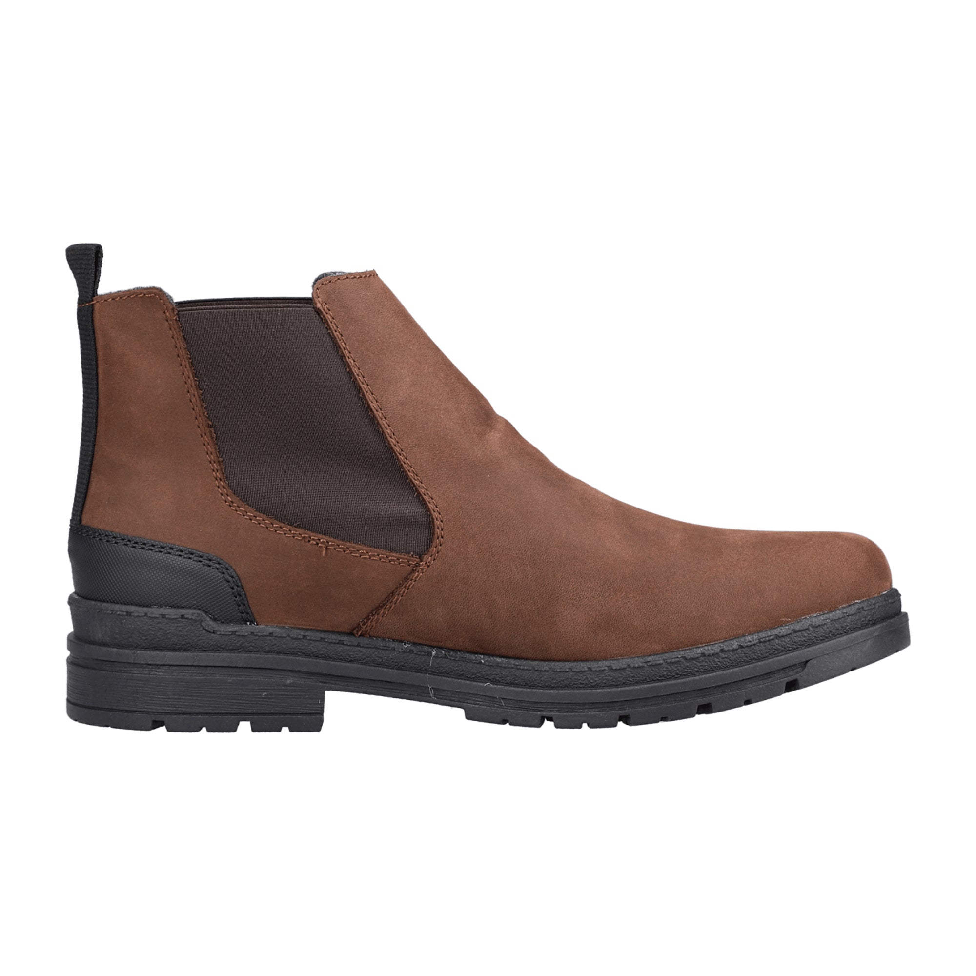 Rieker Men's Brown Chelsea Boots with Comfortable Sole and Easy Slip-On Design