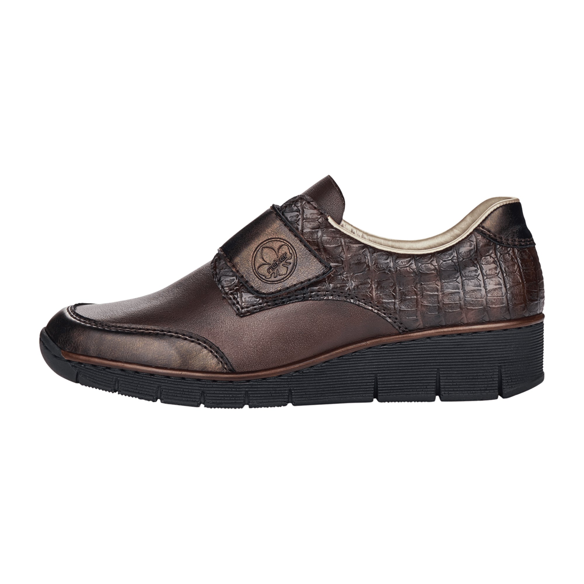Rieker HWK Women's Brown Slip-On Loafers Narrow Fit