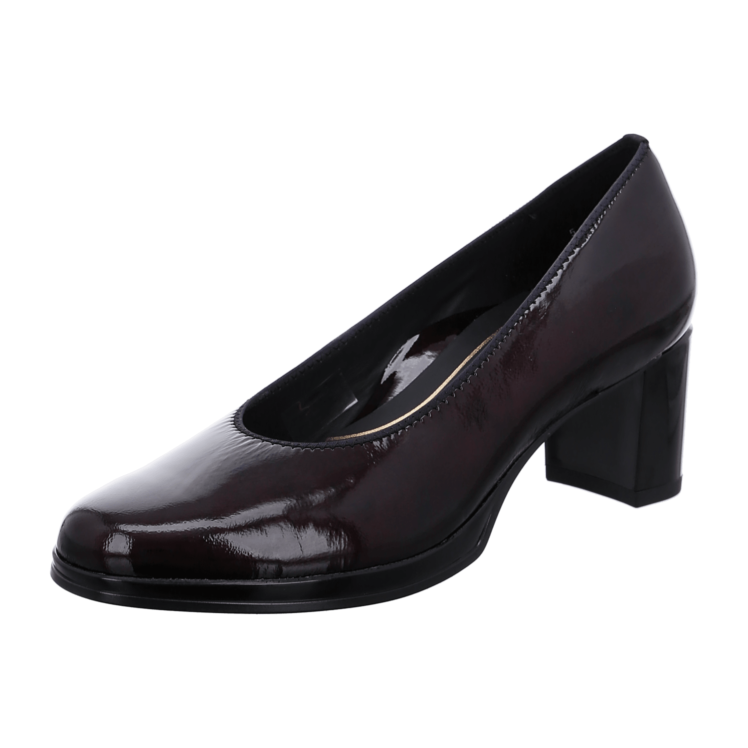 ARA CANNES Women's Pumps Patent Leather Red Pull-On Style Round Toe Leather Lining